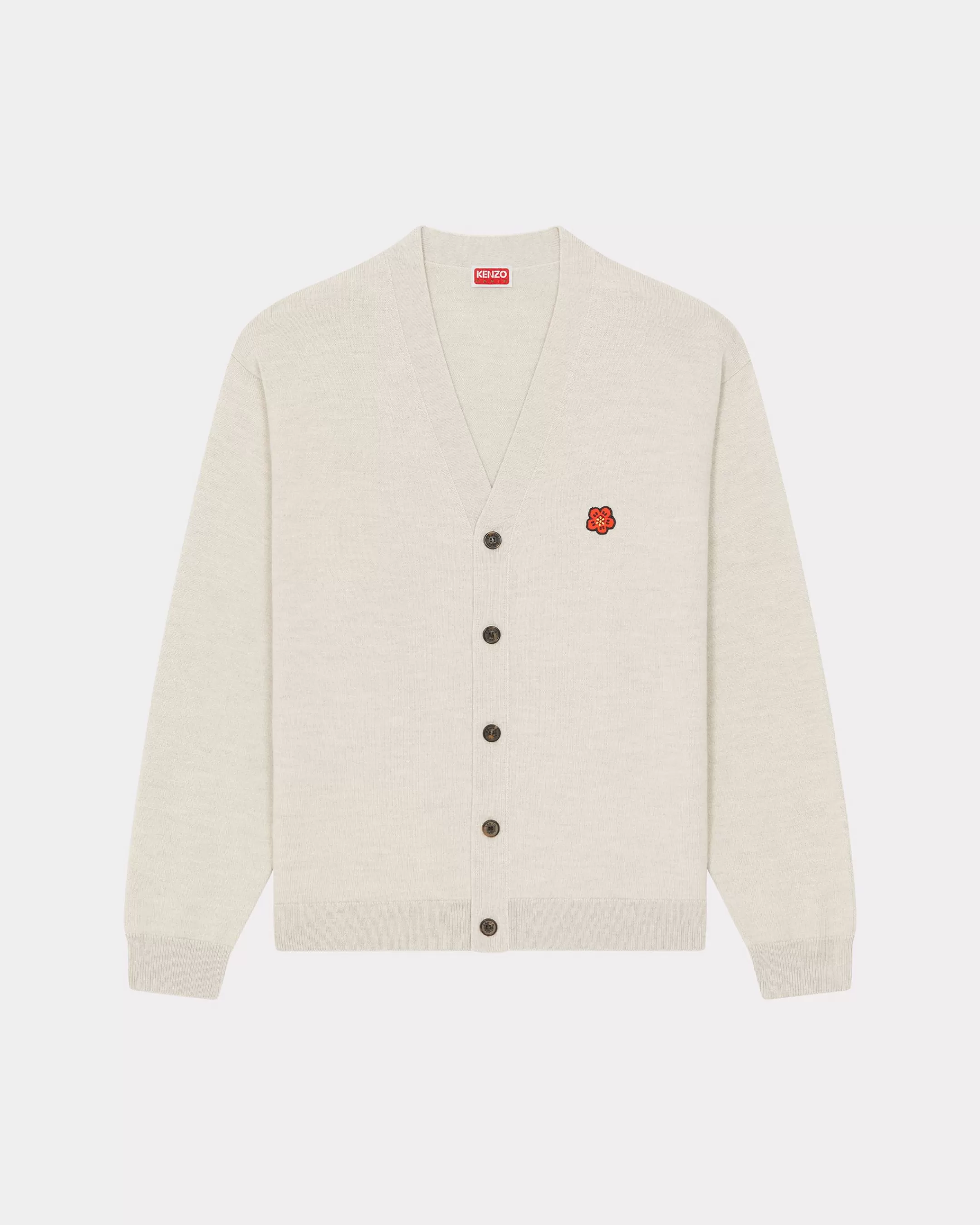 Knitwear | Boke Flower*KENZO 'Boke Flower Crest' embroidered cardigan Pale Grey