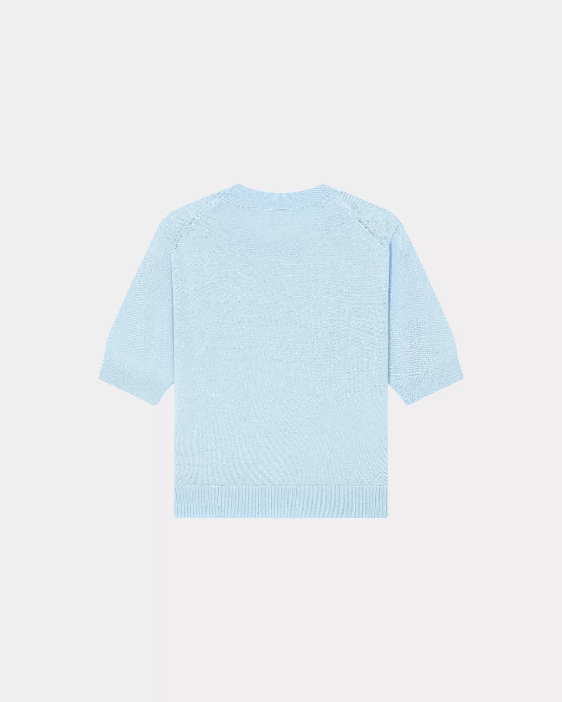 Knitwear | Boke Flower*KENZO 'Boke Flower Crest' embroidered short-sleeved jumper Light Blue