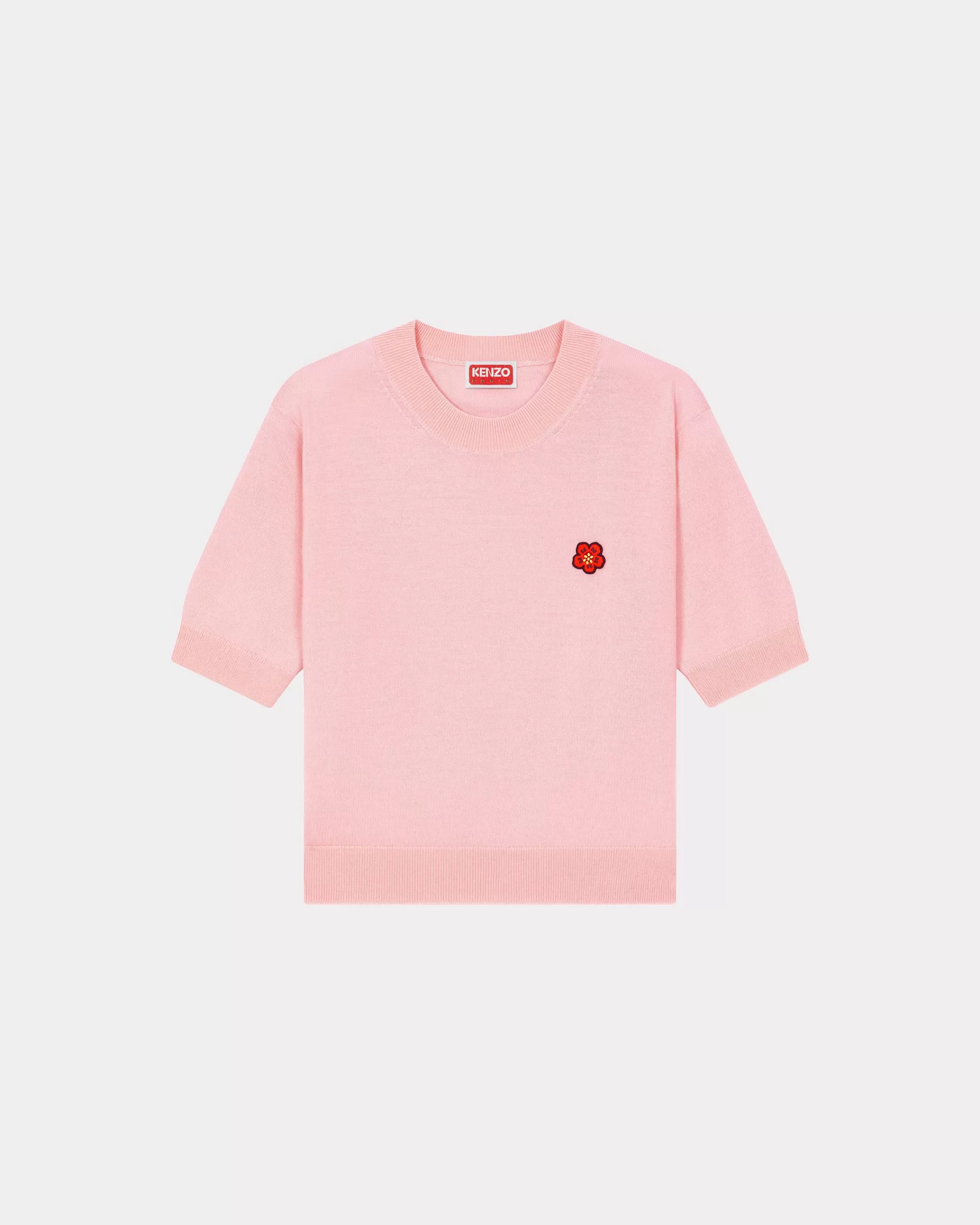 Knitwear | Boke Flower*KENZO 'Boke Flower Crest' embroidered short-sleeved jumper Faded Pink