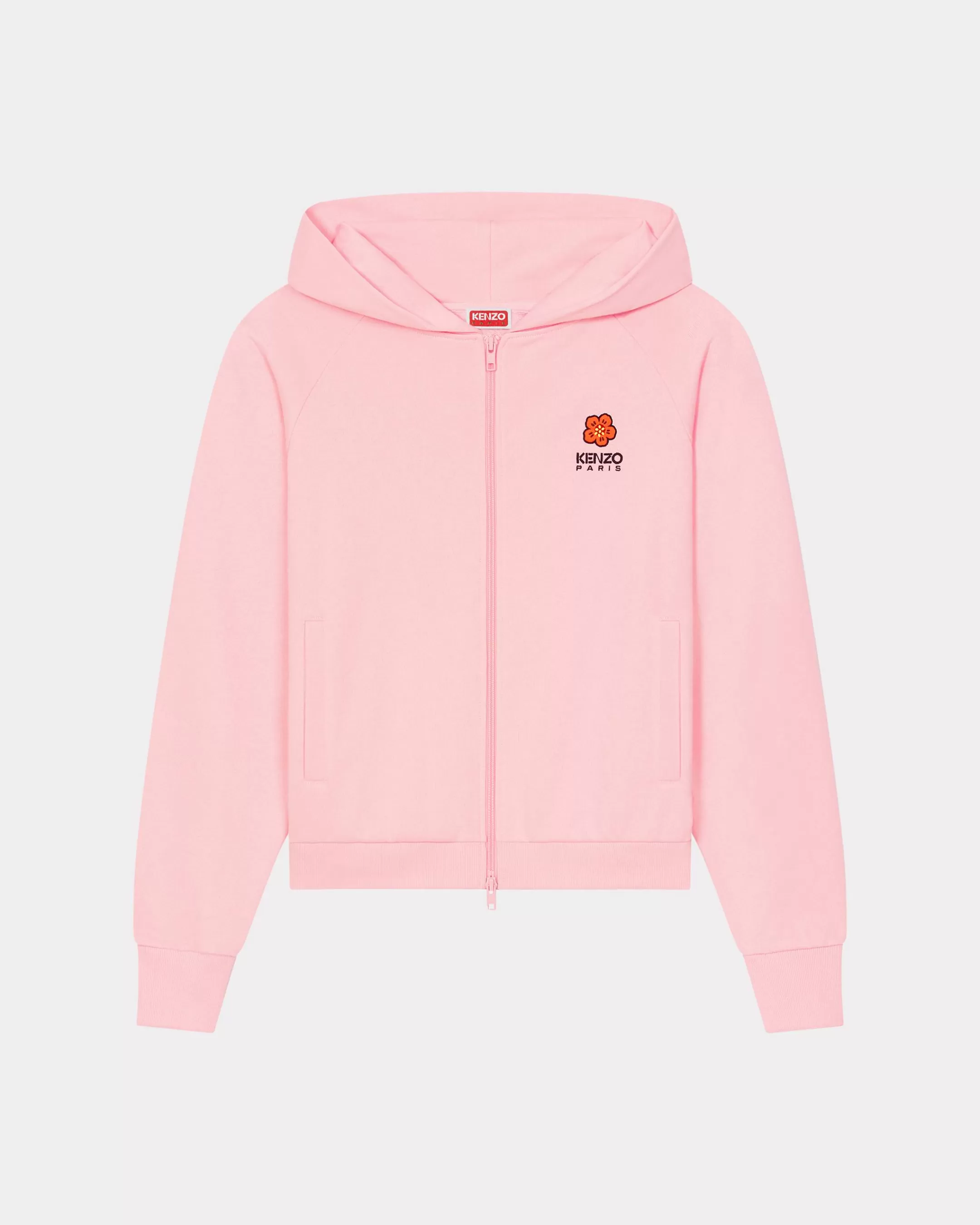 Sweatshirts and Hoodies | Boke Flower*KENZO 'Boke Flower Crest' hooded embroidered zip-up cardigan Faded Pink