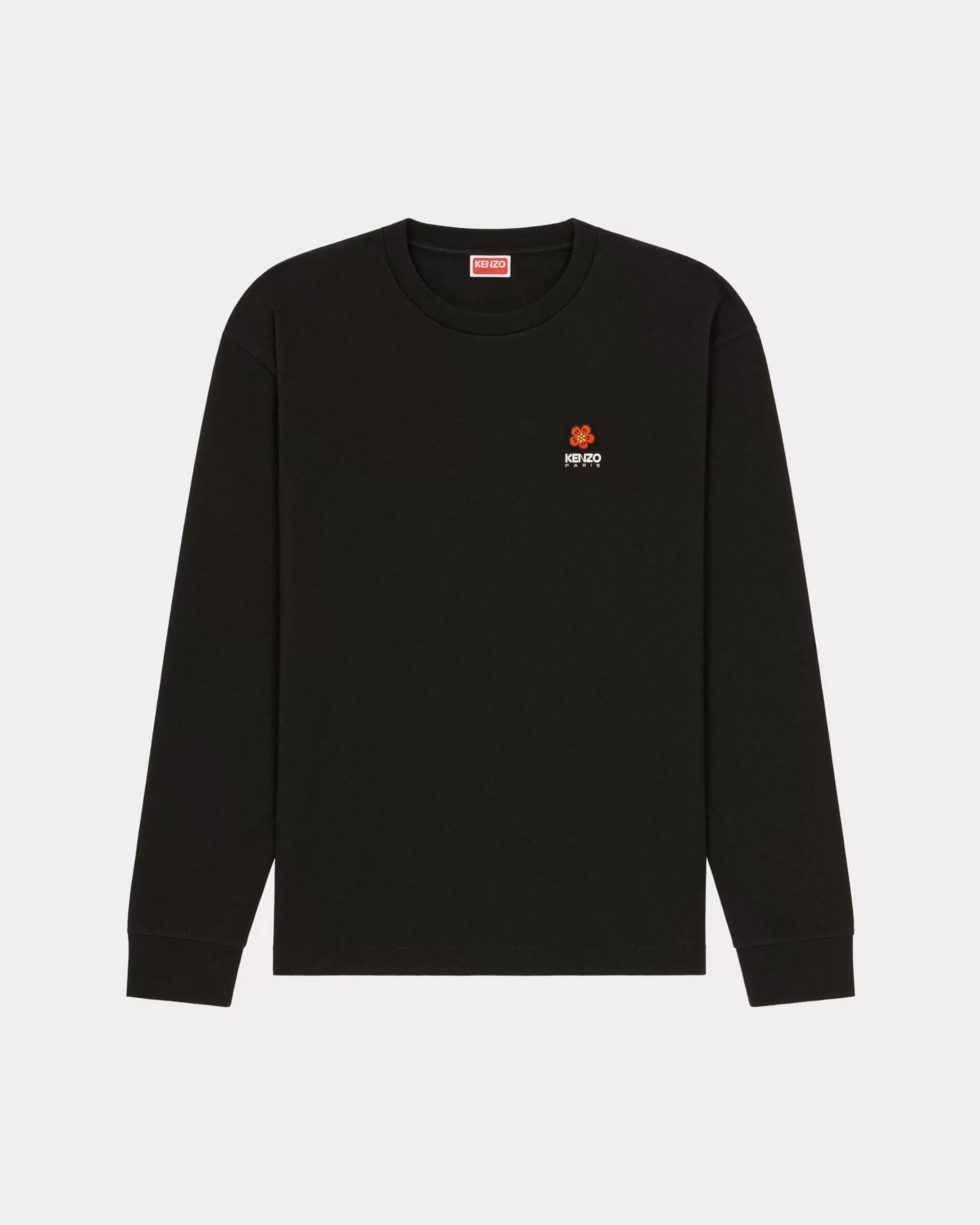 T-shirts and Polos*KENZO 'Boke Flower' embroidered long-sleeved T-shirt Black