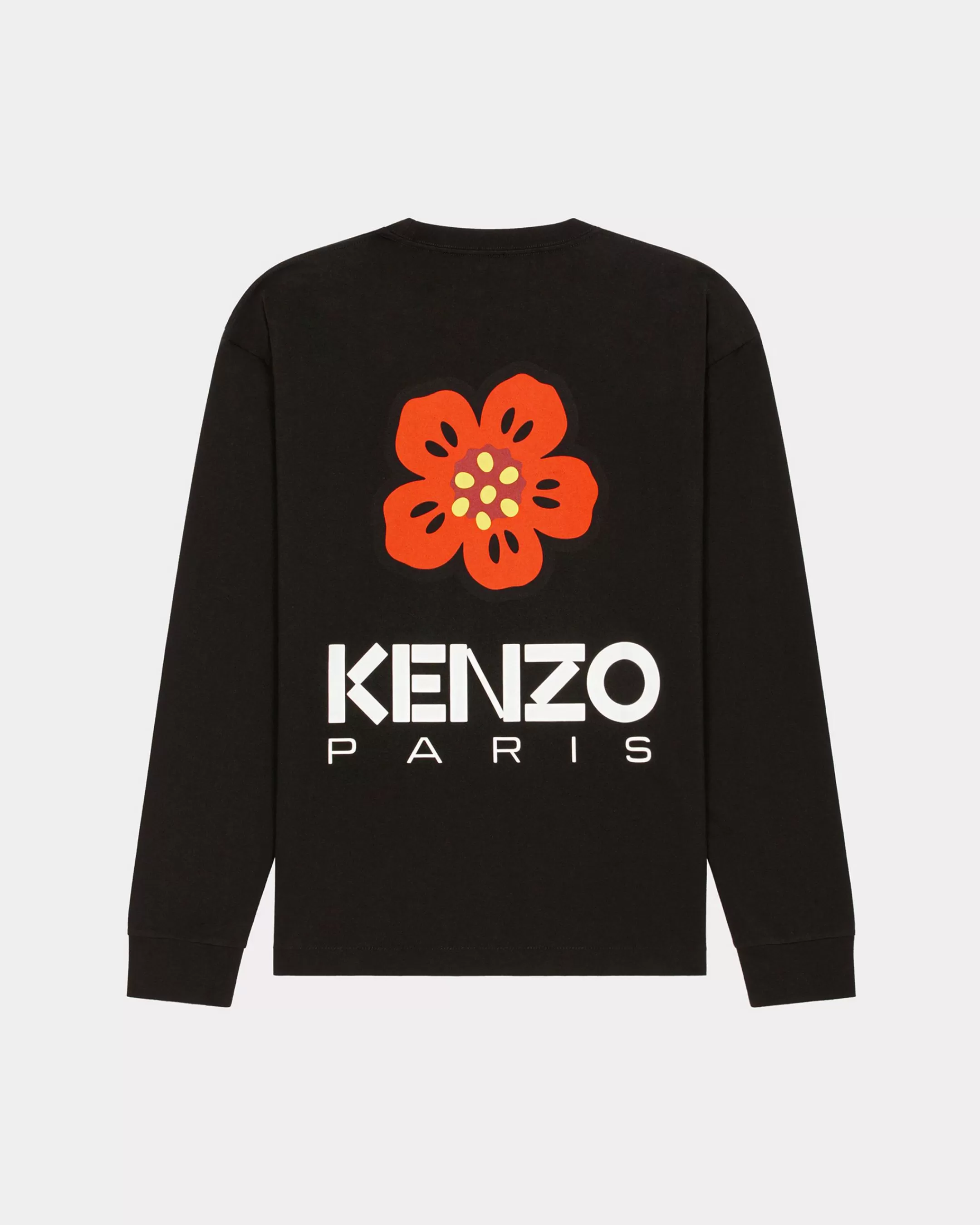 T-shirts and Polos*KENZO 'Boke Flower' embroidered long-sleeved T-shirt Black