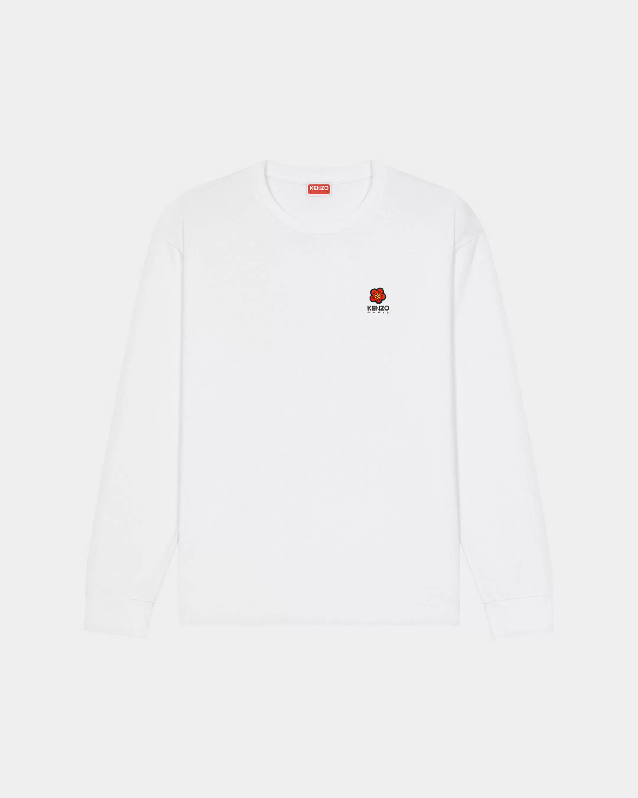 T-shirts and Polos*KENZO 'Boke Flower' embroidered long-sleeved T-shirt White