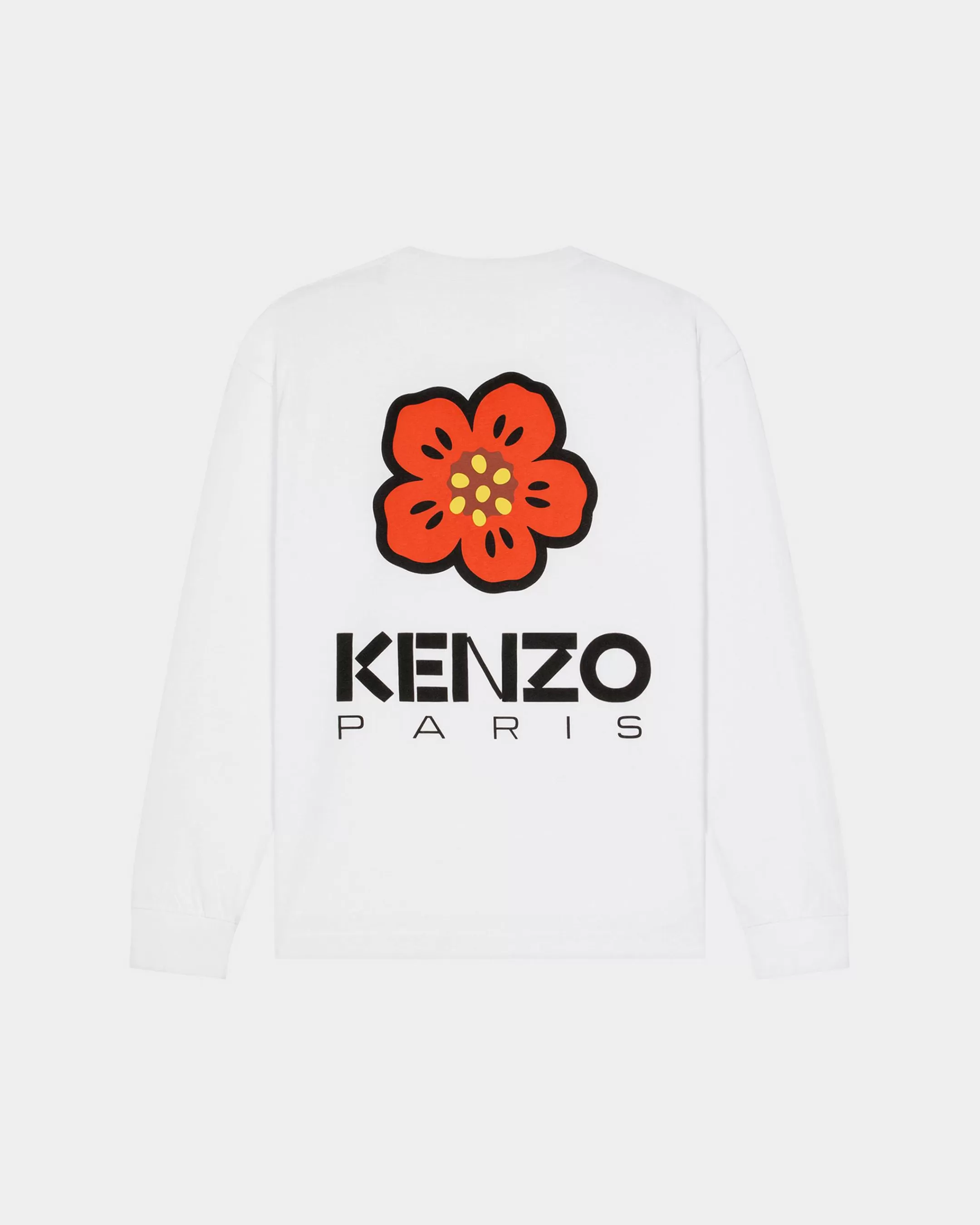 T-shirts and Polos*KENZO 'Boke Flower' embroidered long-sleeved T-shirt White