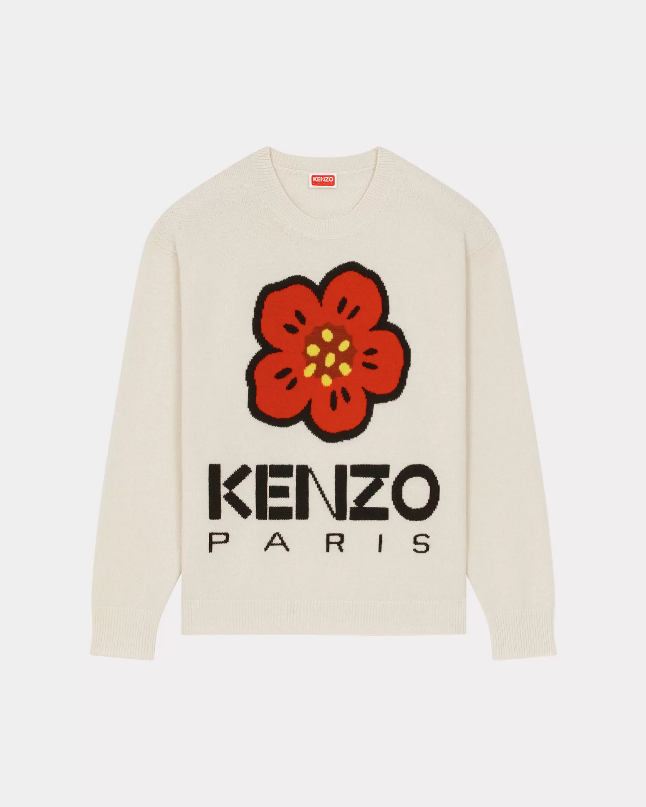 Knitwear*KENZO 'Boke Flower' jumper in merino wool Off White