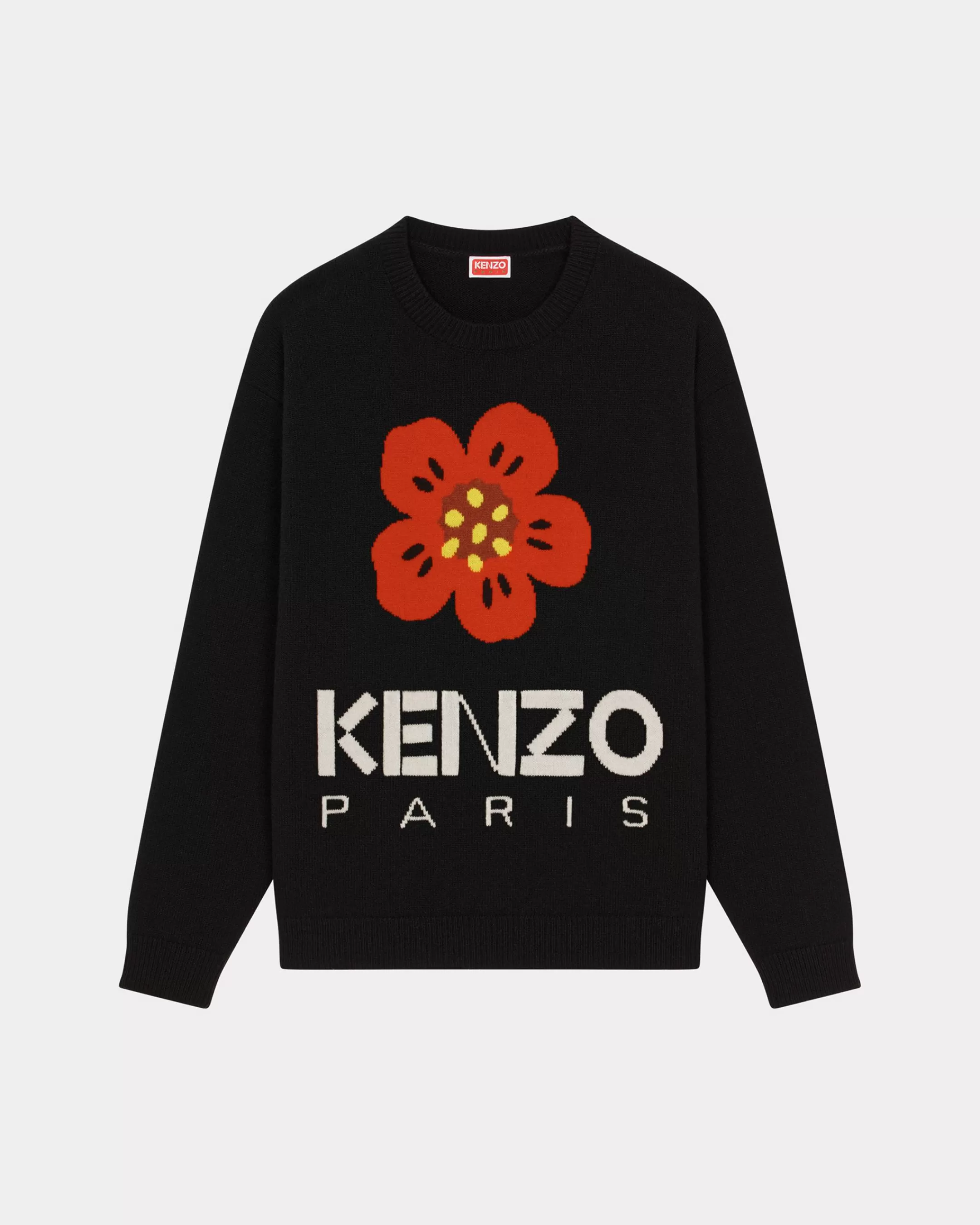 Knitwear*KENZO 'Boke Flower' jumper in merino wool Black