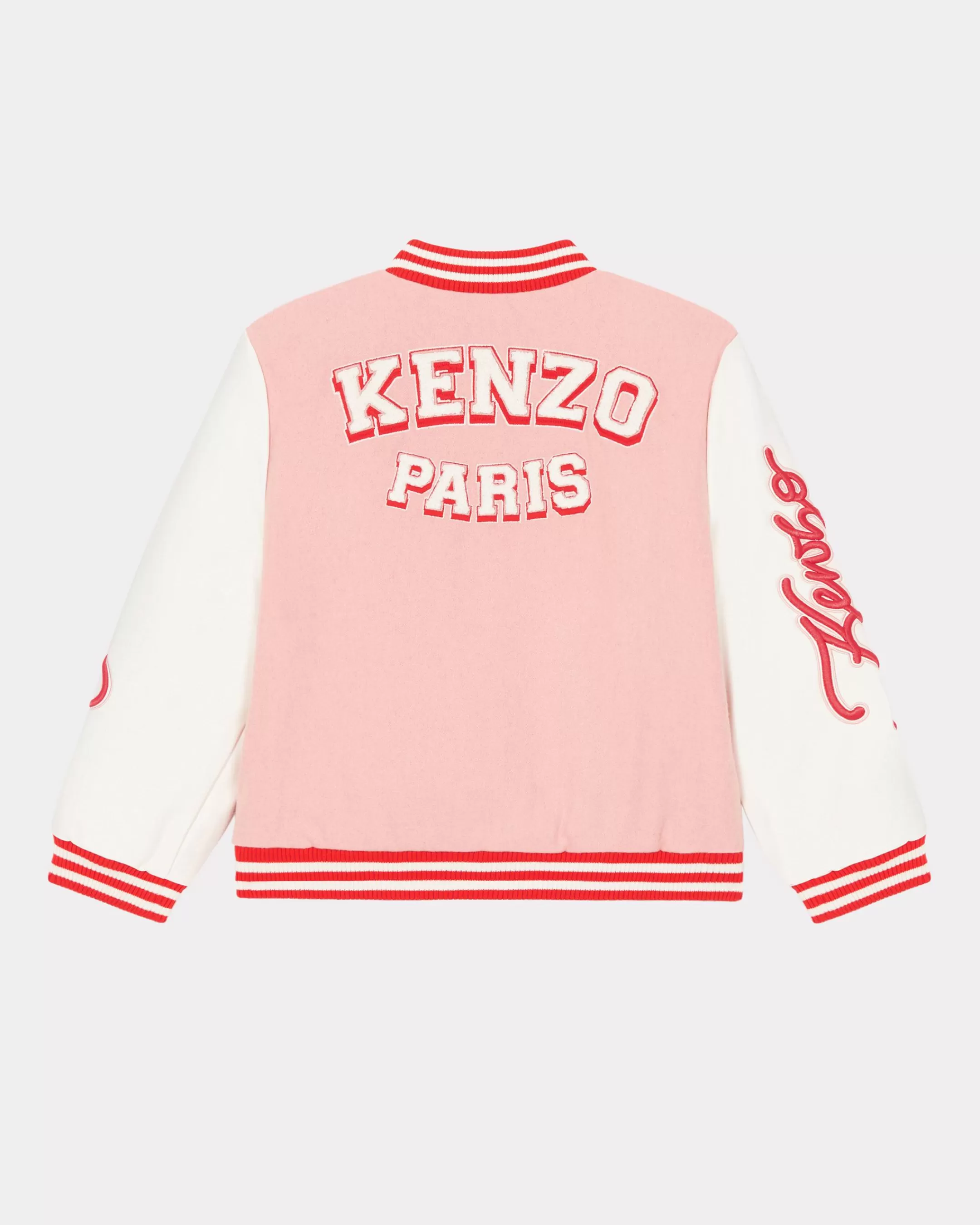 GIRLS (3-12 YEARS)*KENZO 'Campus' embroidered jacket Flamingo Pink