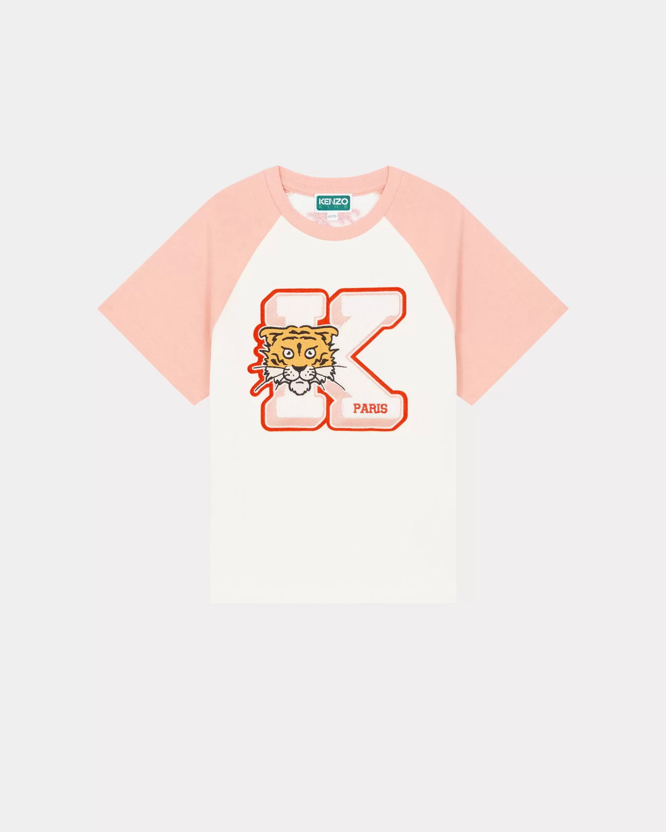 GIRLS (3-12 YEARS)*KENZO 'Campus' embroidered T-shirt Off White