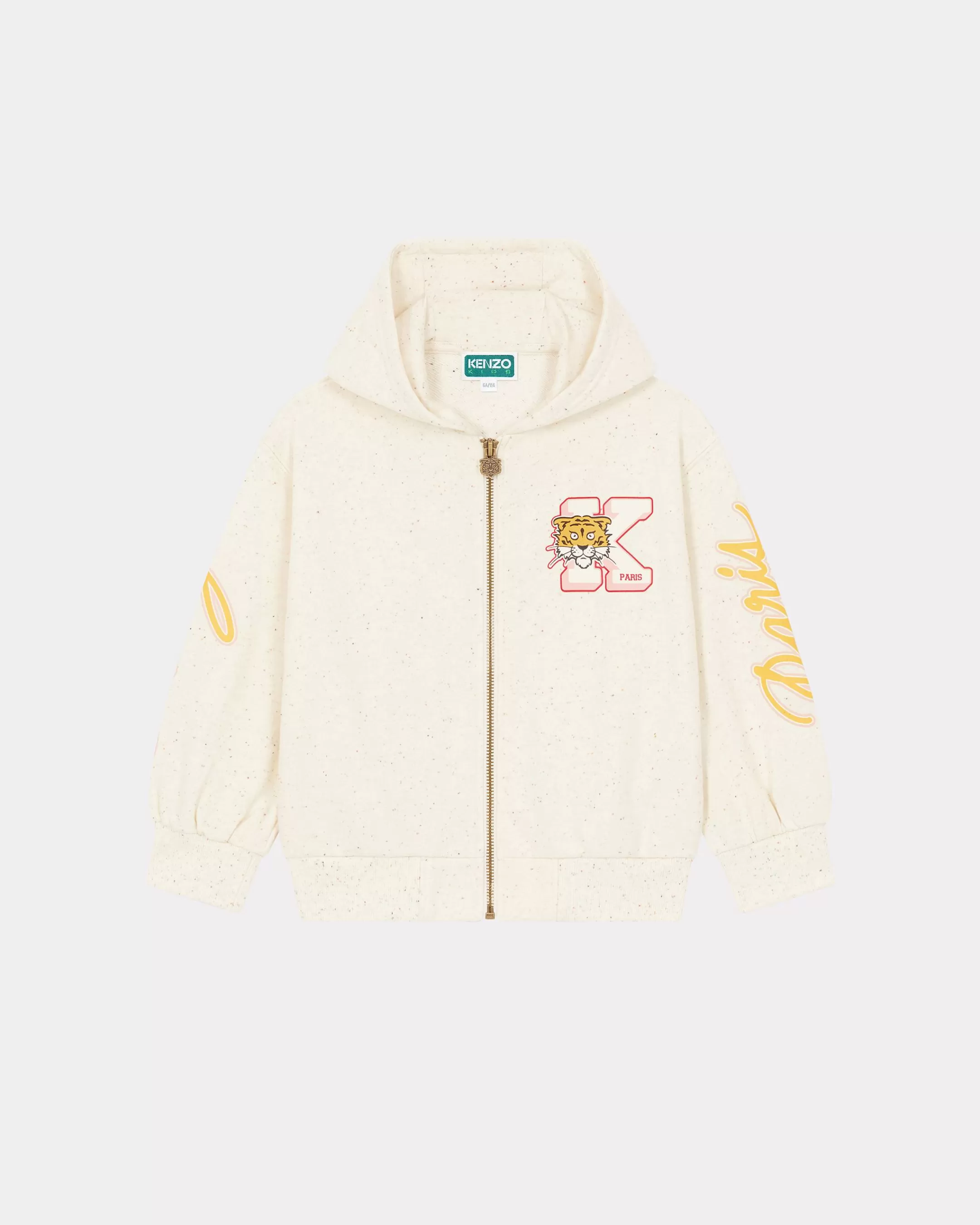 GIRLS (3-12 YEARS)*KENZO 'Campus' hoodie sweatshirt Cream