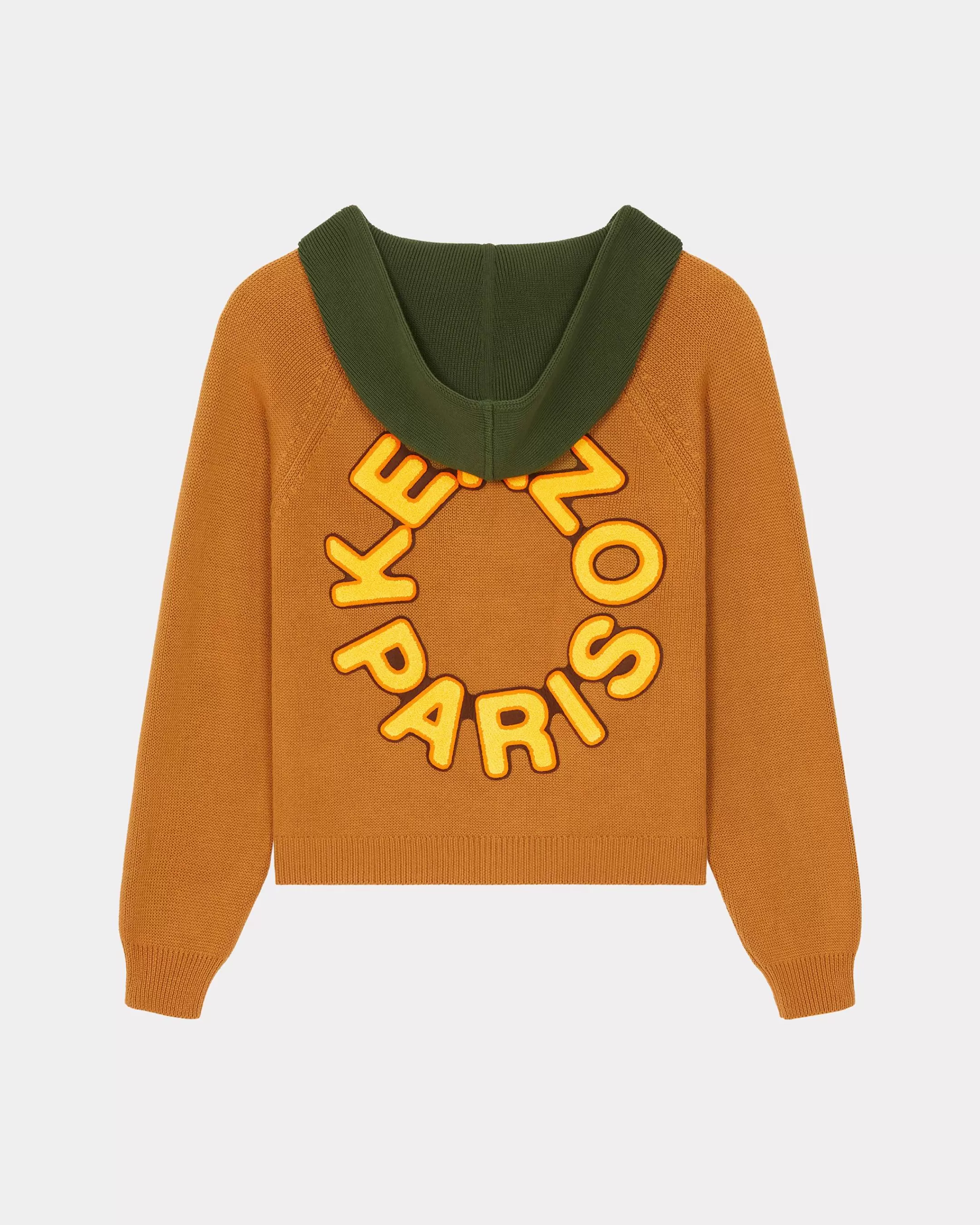 Knitwear*KENZO Cardigan with colourful hood Dark Camel