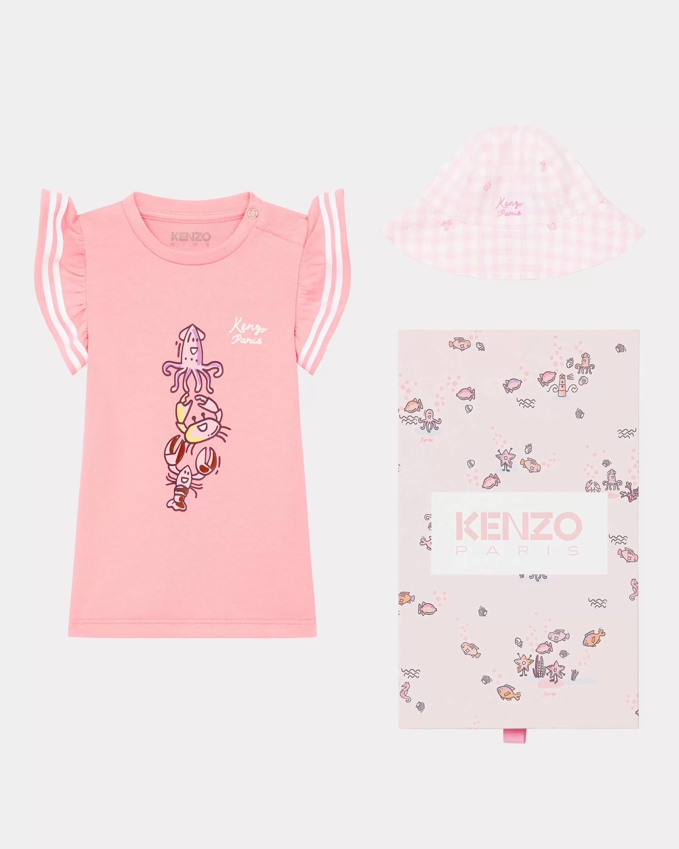 BABIES (1 MONTH - 2 YEARS)*KENZO Dress and hat set Flamingo Pink