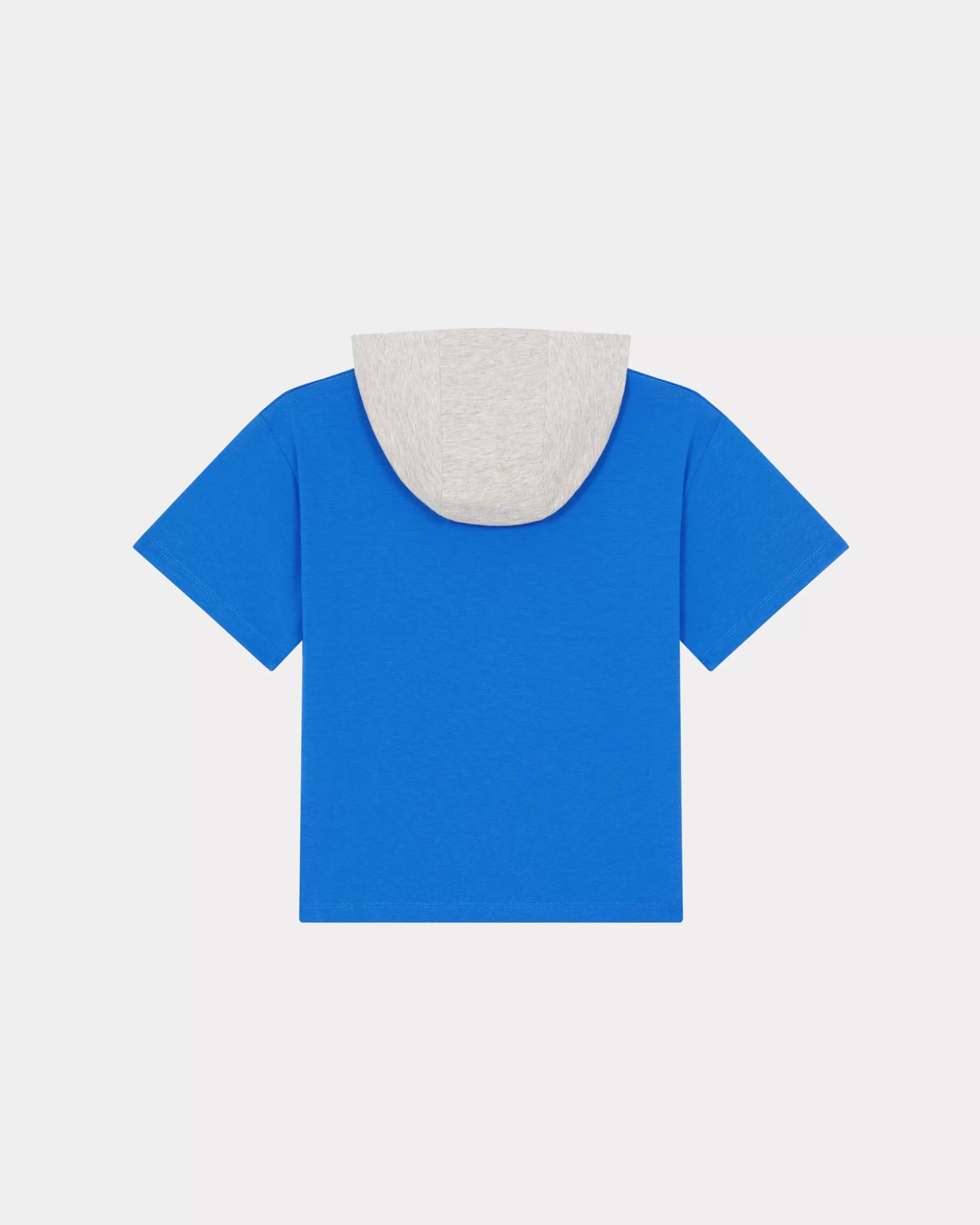 BOYS (3-12 YEARS)*KENZO Hooded cotton T-shirt Cobalt