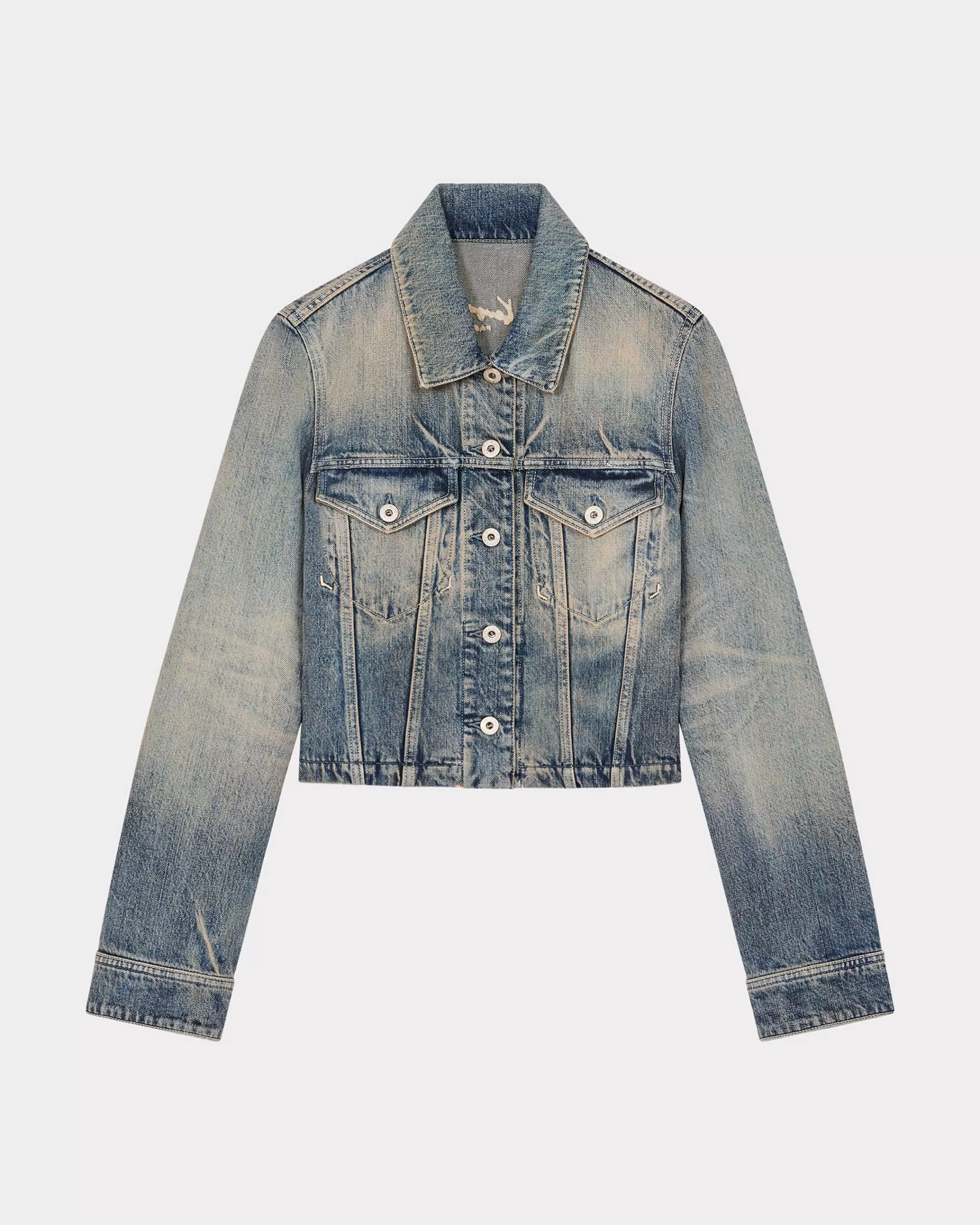 Denim | Jackets and Coats*KENZO Japanese denim trucker jacket Stone Bl Dirty Blue Denim