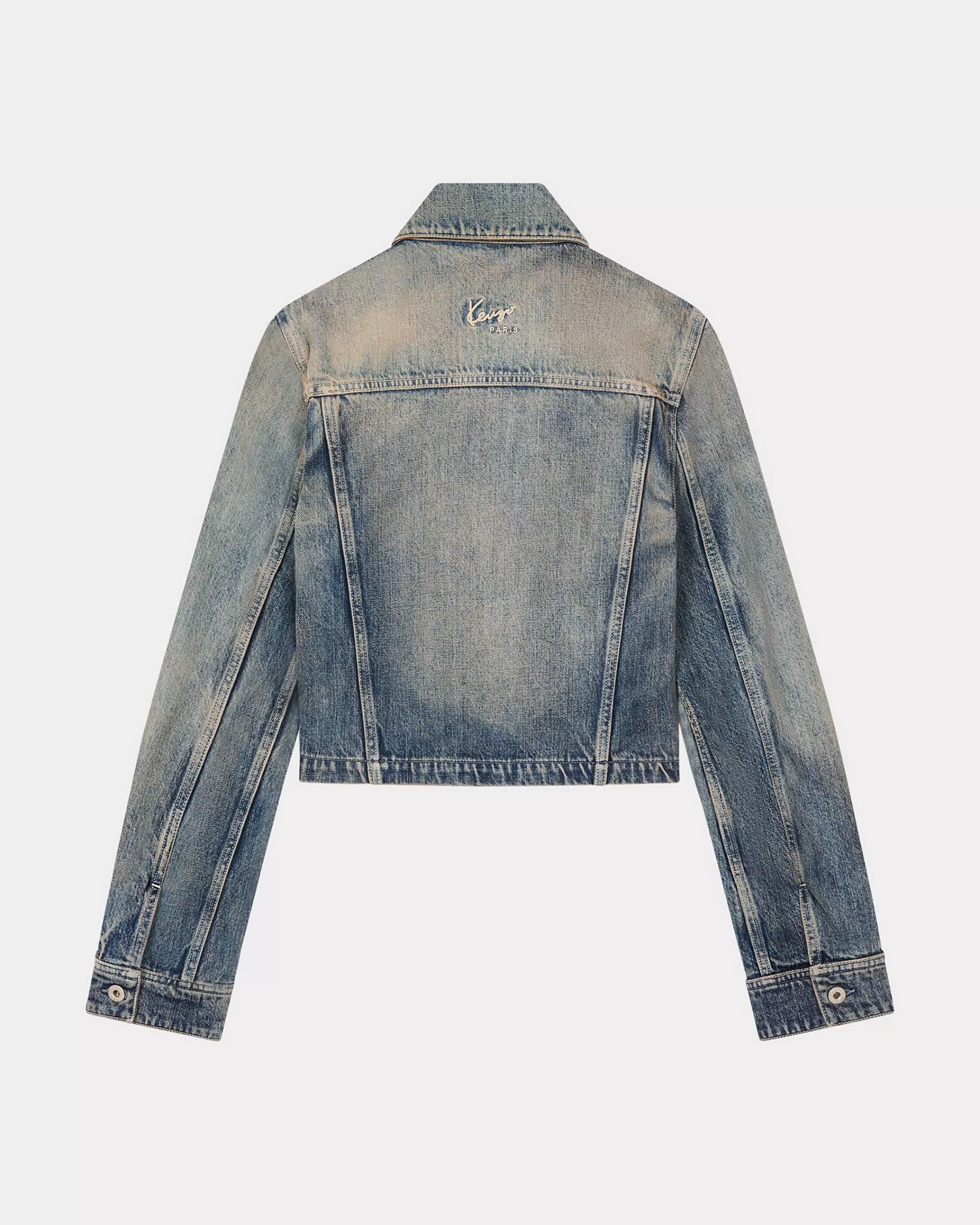 Denim | Jackets and Coats*KENZO Japanese denim trucker jacket Stone Bl Dirty Blue Denim