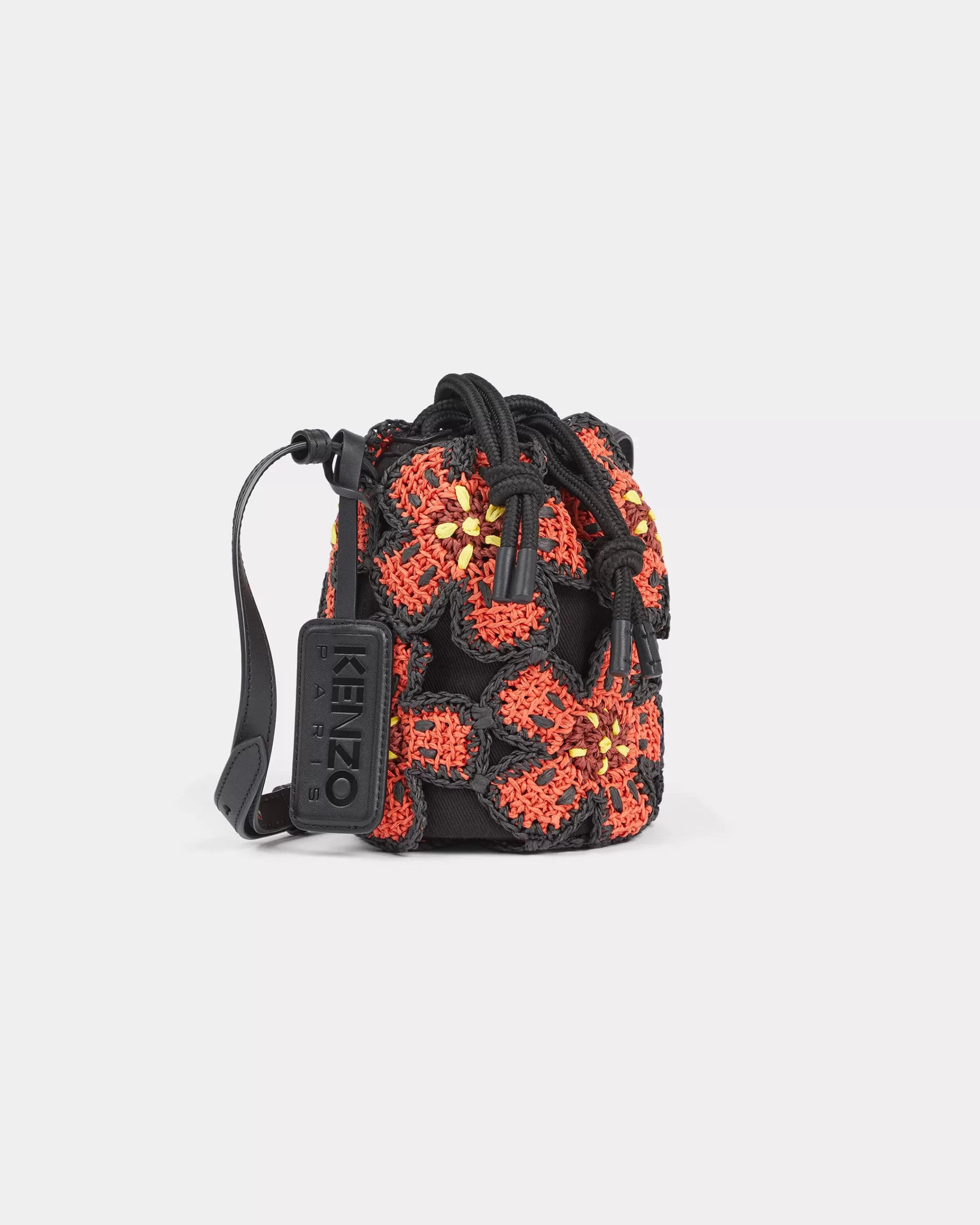 BAGS | Women's Bags*KENZO ' Beach' straw floral bucket bag Medium Red