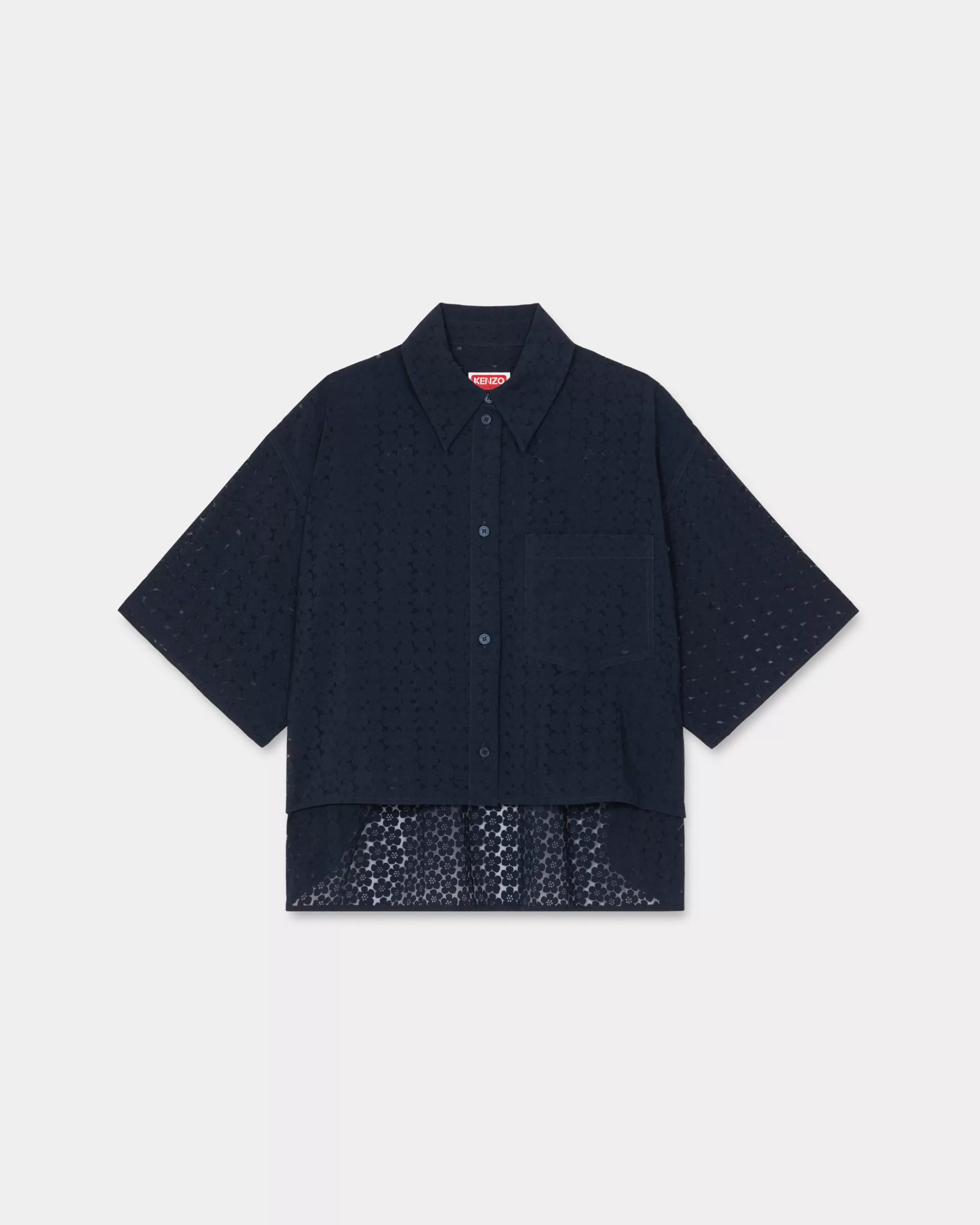 Shirts and Tops*KENZO ' Boke Flower' cropped shirt Midnight Blue