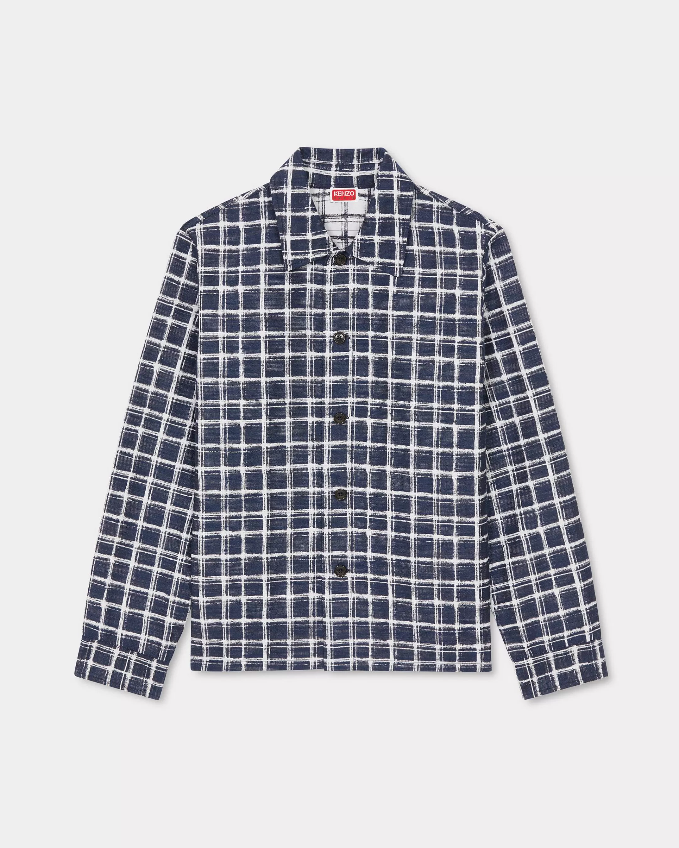 Shirts*KENZO ' Checks' jacquard overshirt Midnight Blue