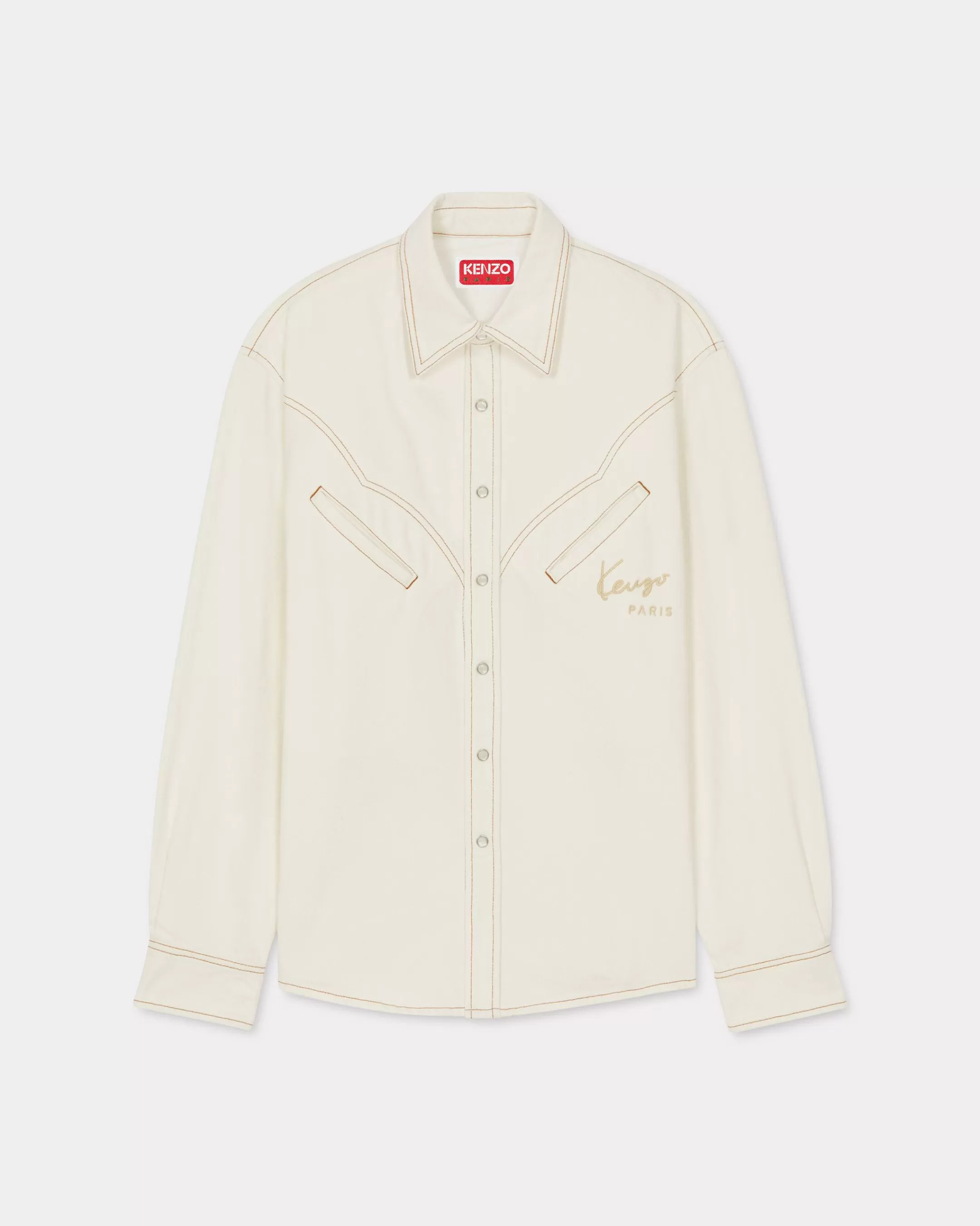 Denim | Shirts*KENZO ' Creations' western shirt Stone Bleached White Denim