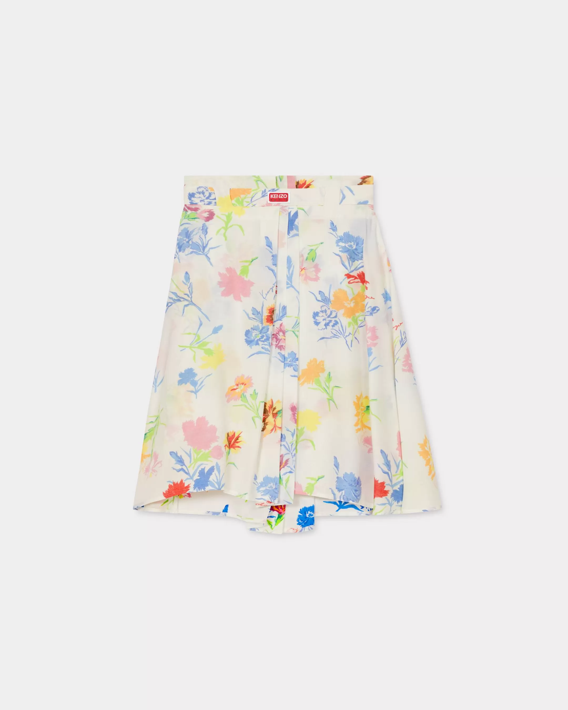 Dresses and Skirts*KENZO ' Drawn Flowers' pleated skirt Off White