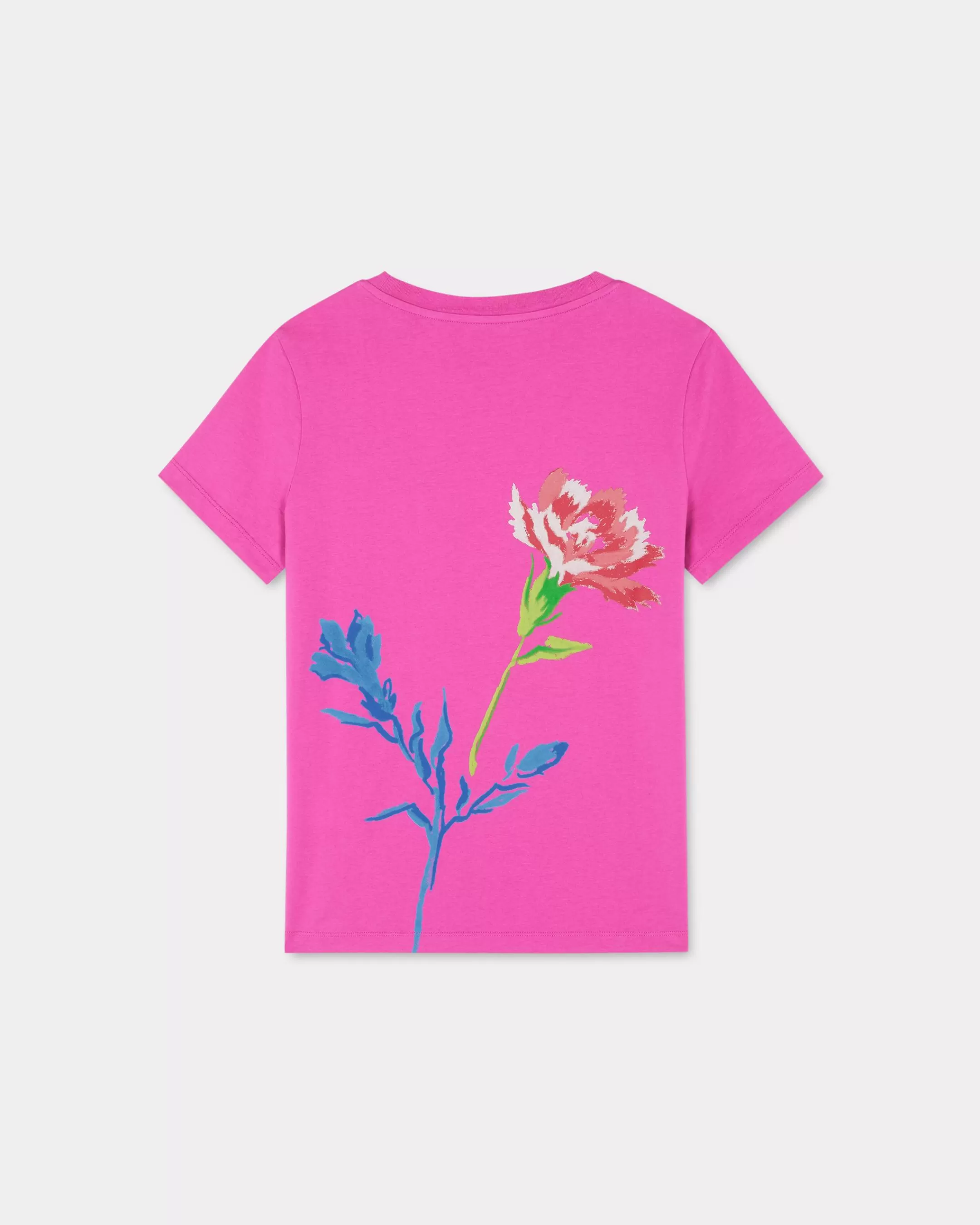 T-shirts and Polos*KENZO ' Drawn Flowers' T-shirt Deep Fuschia