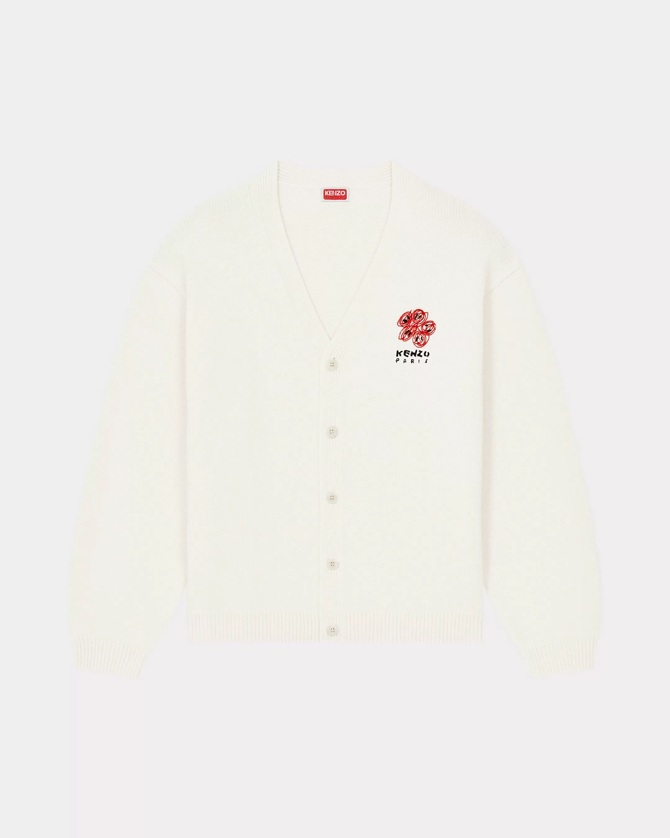 Knitwear | Knitwear*KENZO ' Drawn Varsity' embroidered genderless cardigan Off White