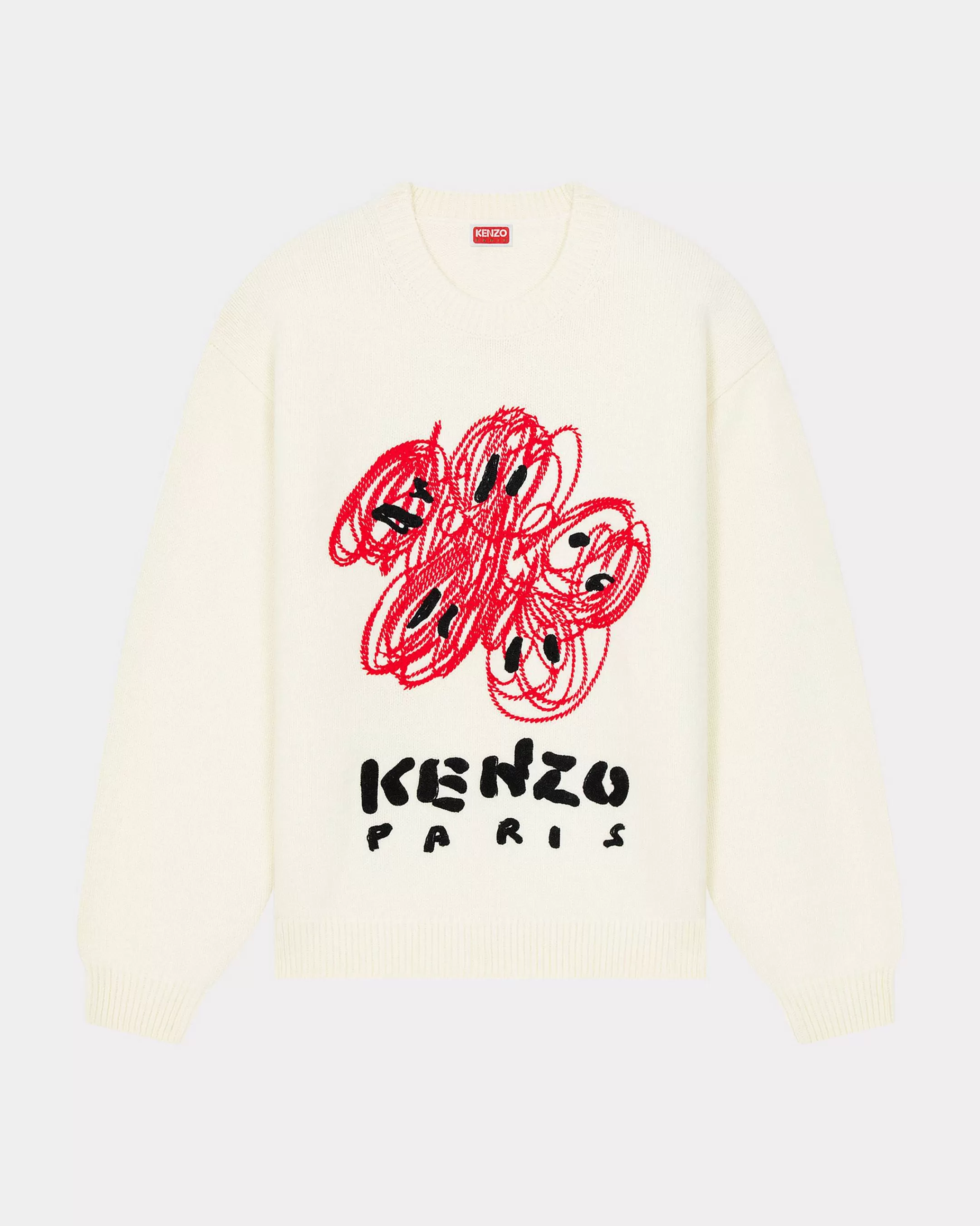 Knitwear | Gifts*KENZO ' Drawn Varsity' embroidered genderless jumper Off White