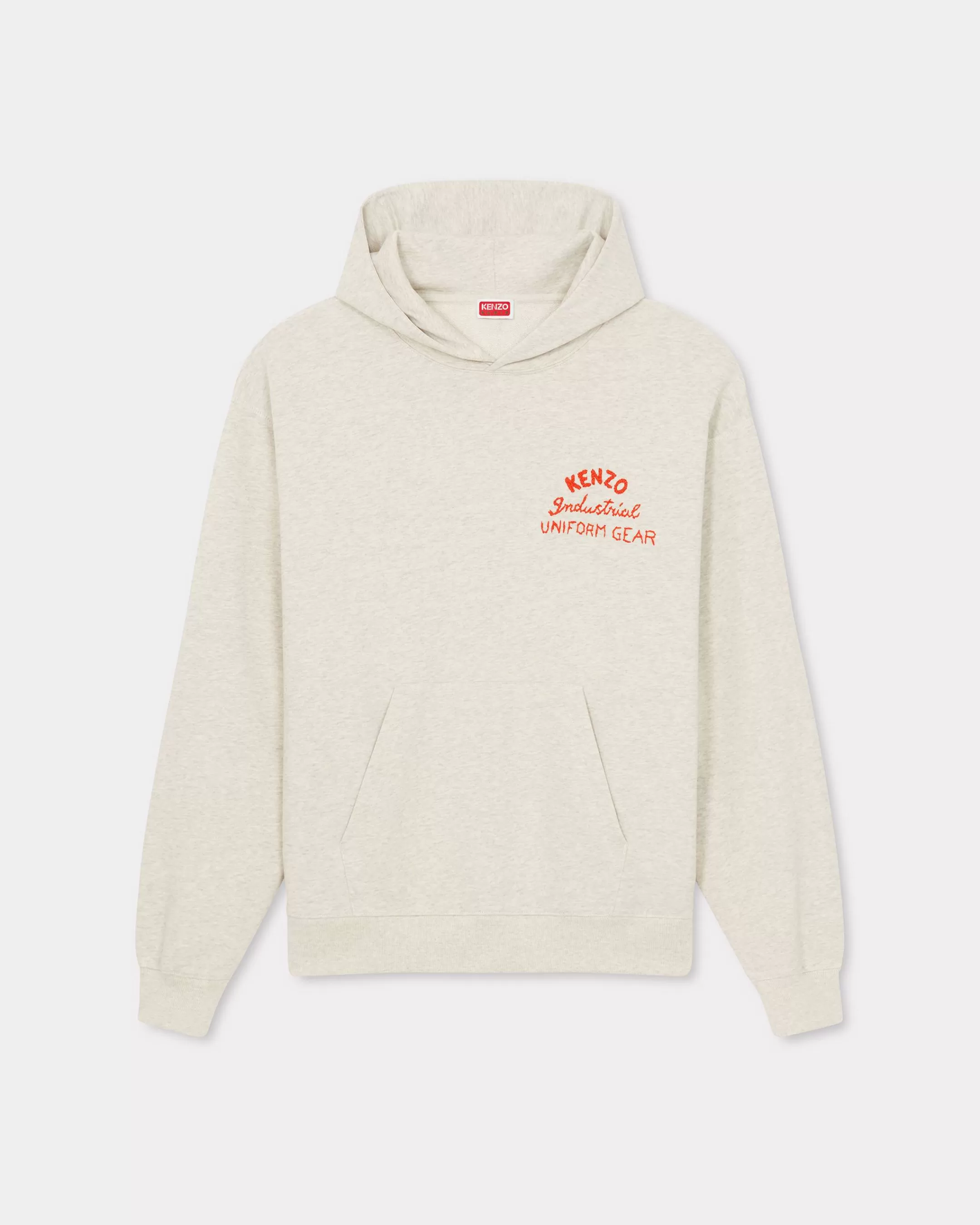 Sweatshirts and Hoodies*KENZO ' Drawn Varsity' embroidered oversized hoodie sweatshirt Pale Grey