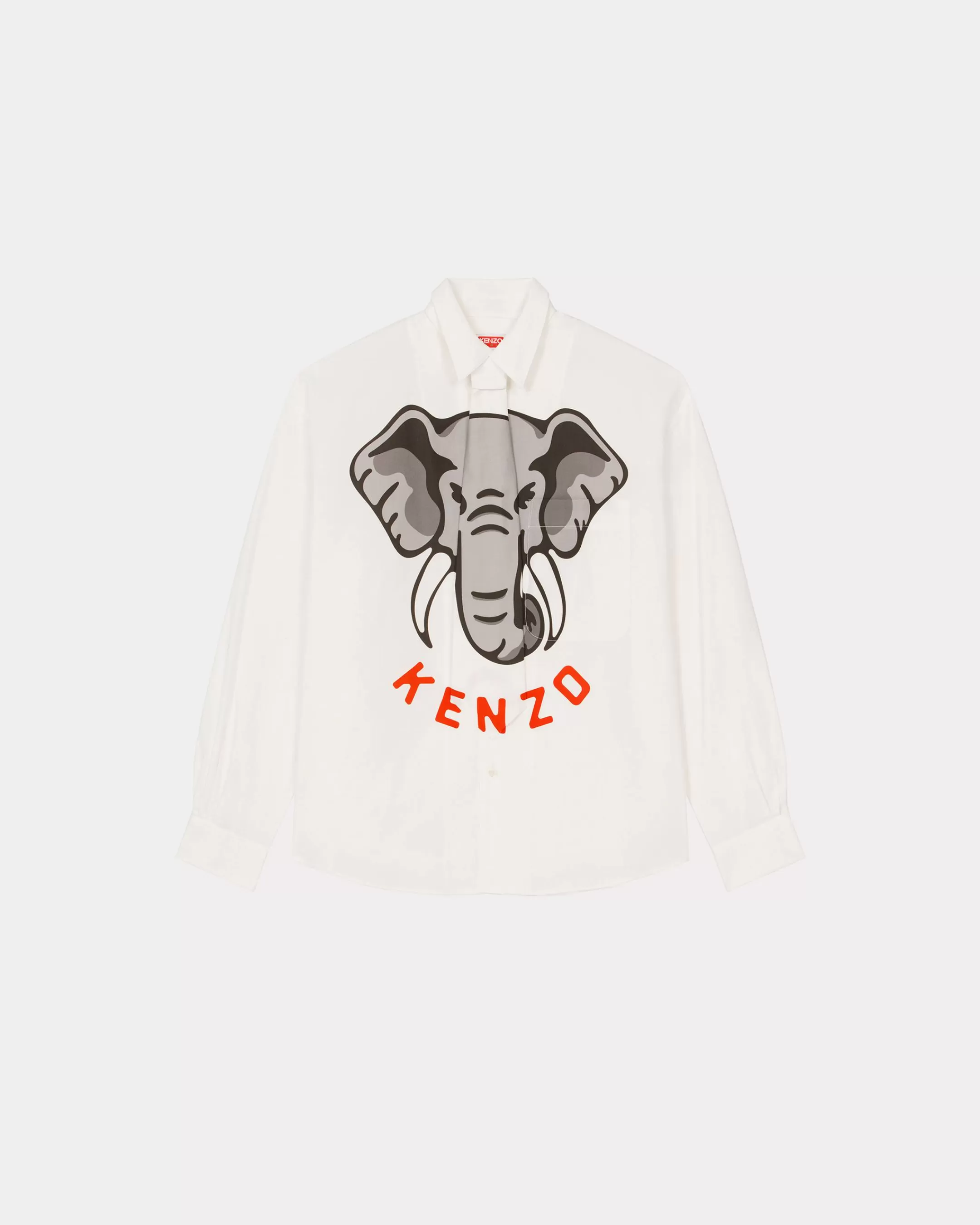 Shirts*KENZO ' Elephant' casual shirt Off White