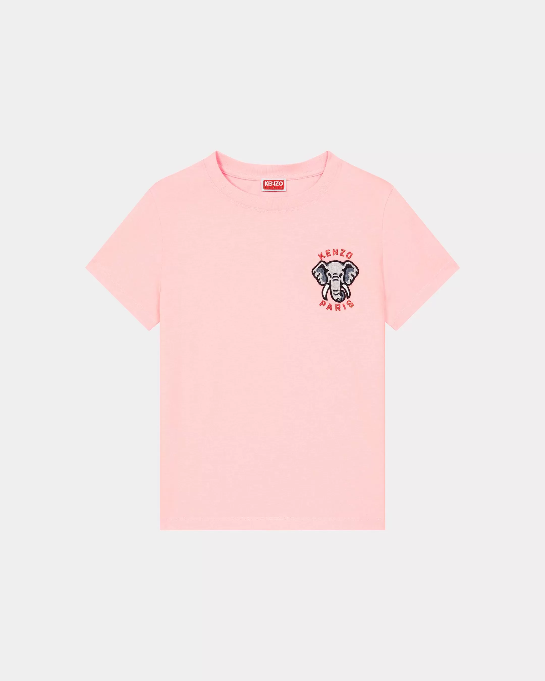 T-shirts and Polos*KENZO ' Elephant Crest' embroidered T-shirt Faded Pink