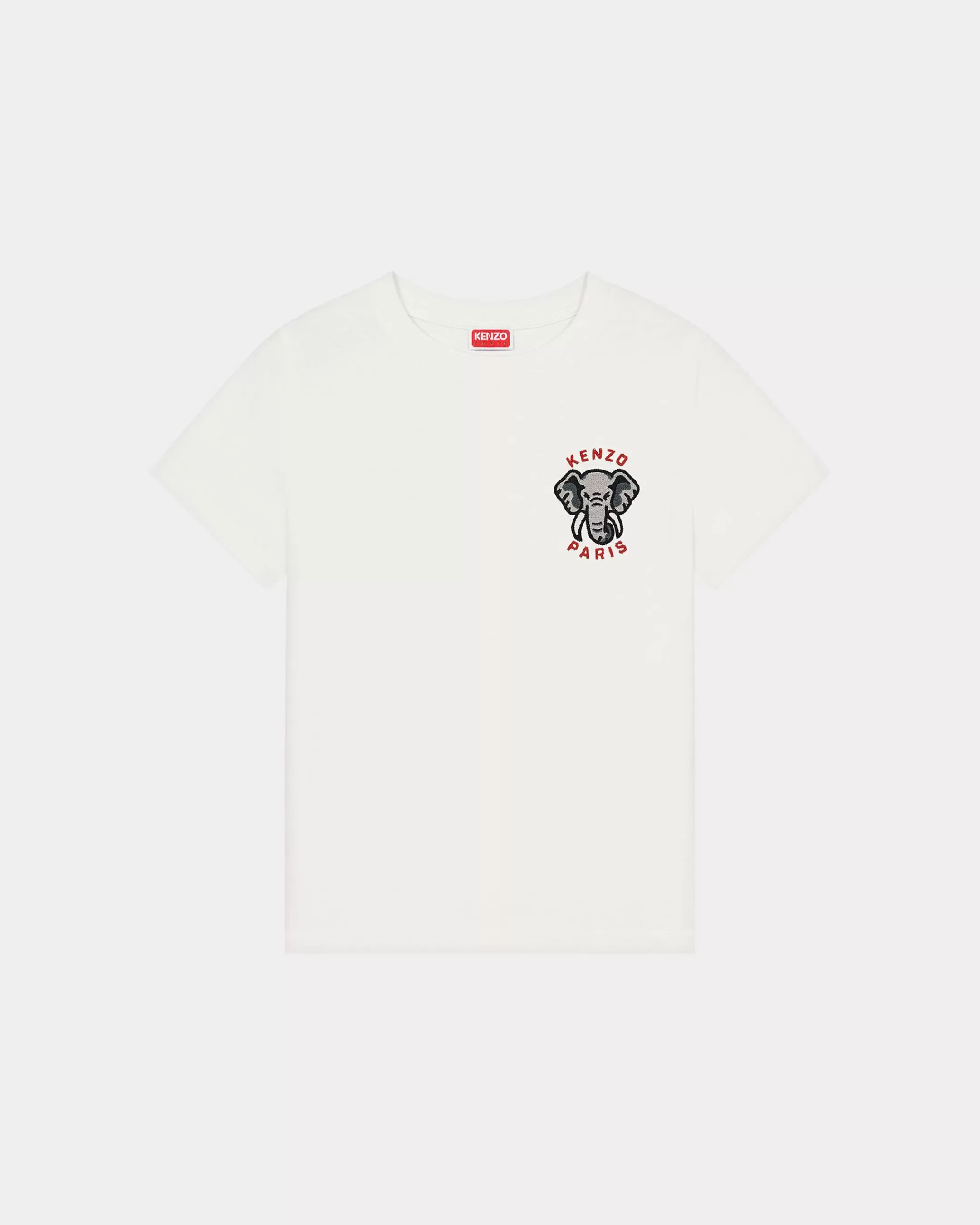 T-shirts and Polos*KENZO ' Elephant Crest' embroidered T-shirt Off White