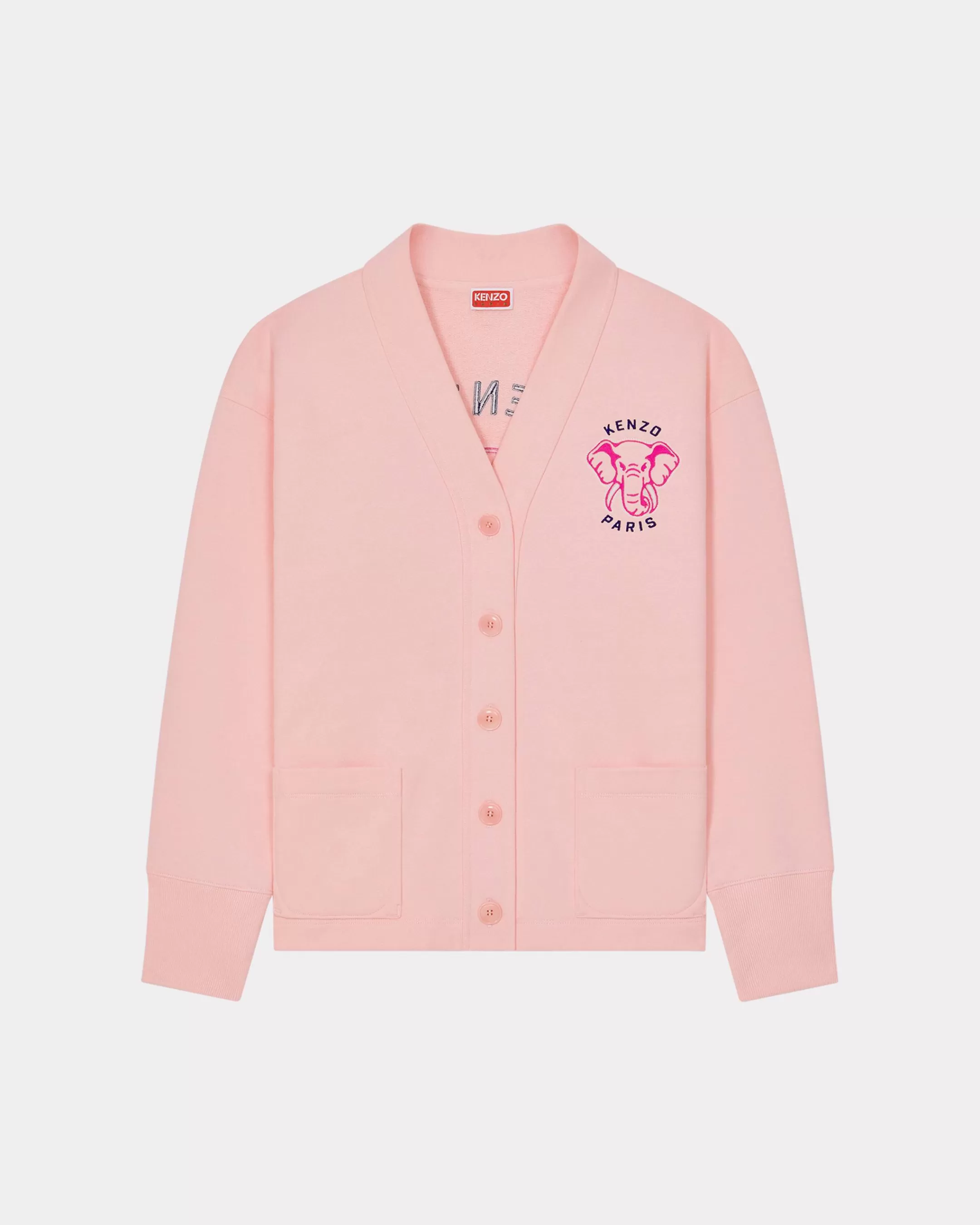 Sweatshirts and Hoodies*KENZO ' Elephant' embroidered cardigan Faded Pink