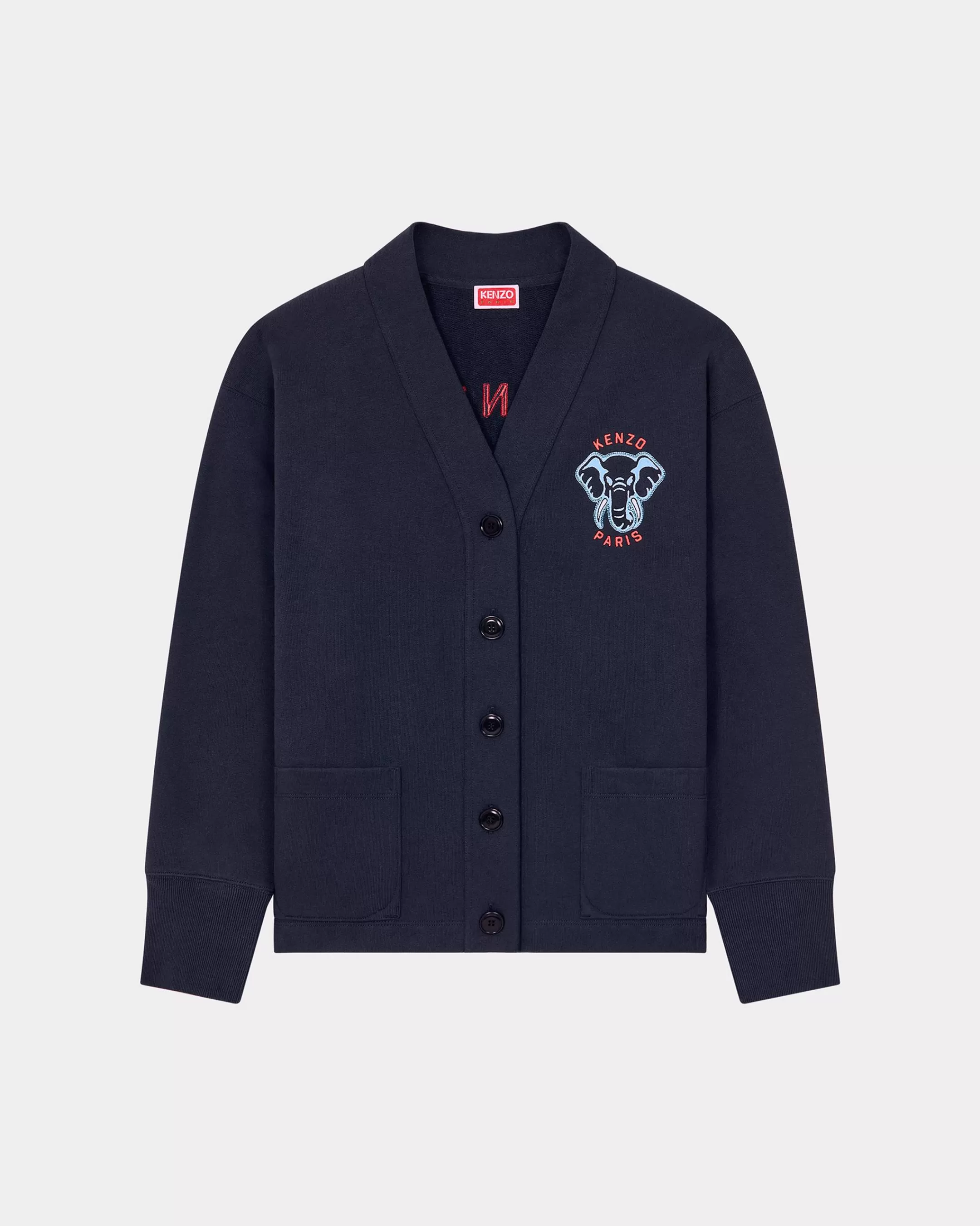 Sweatshirts and Hoodies*KENZO ' Elephant' embroidered cardigan Midnight Blue