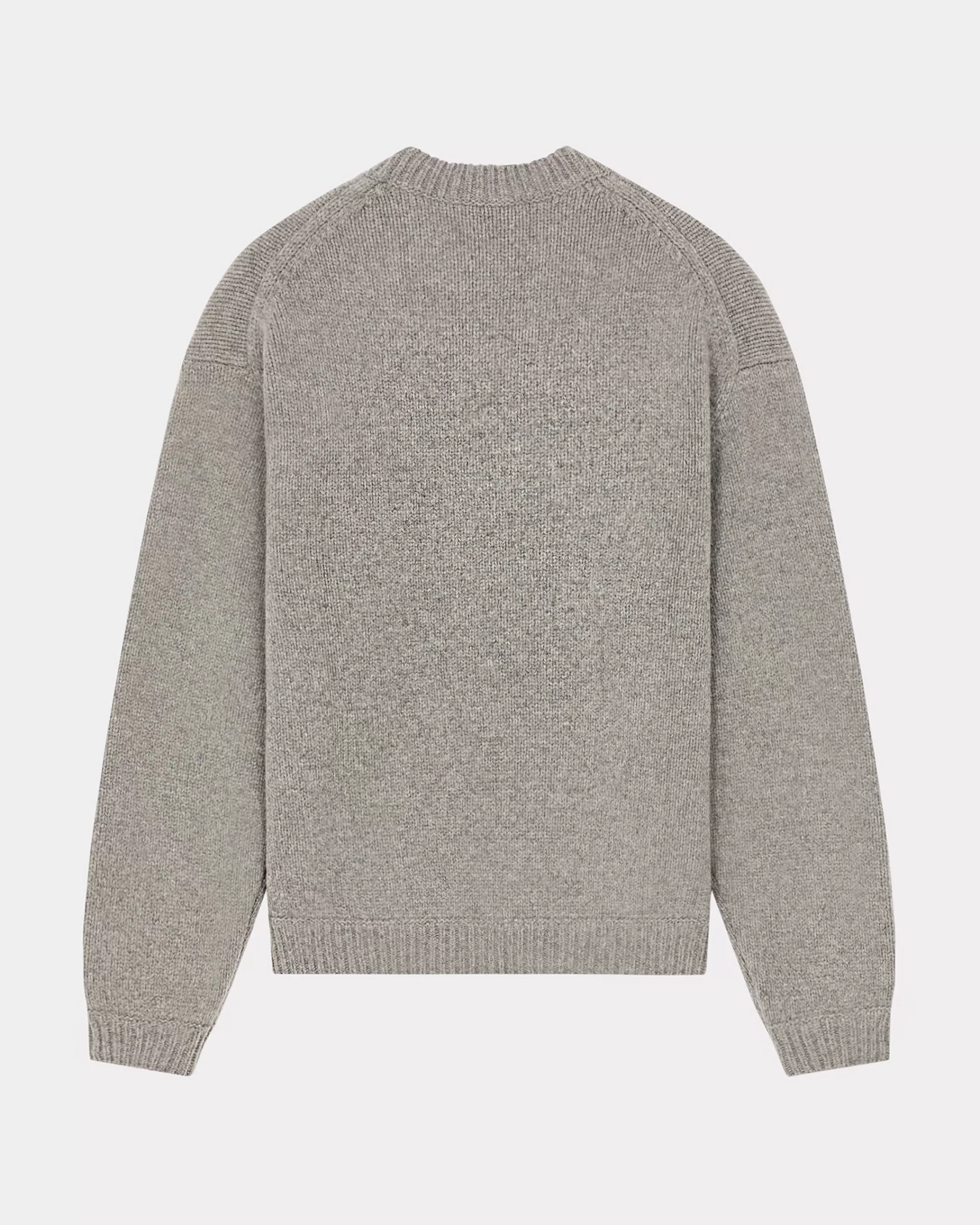 Knitwear*KENZO ' Elephant' embroidered jumper. Misty Grey