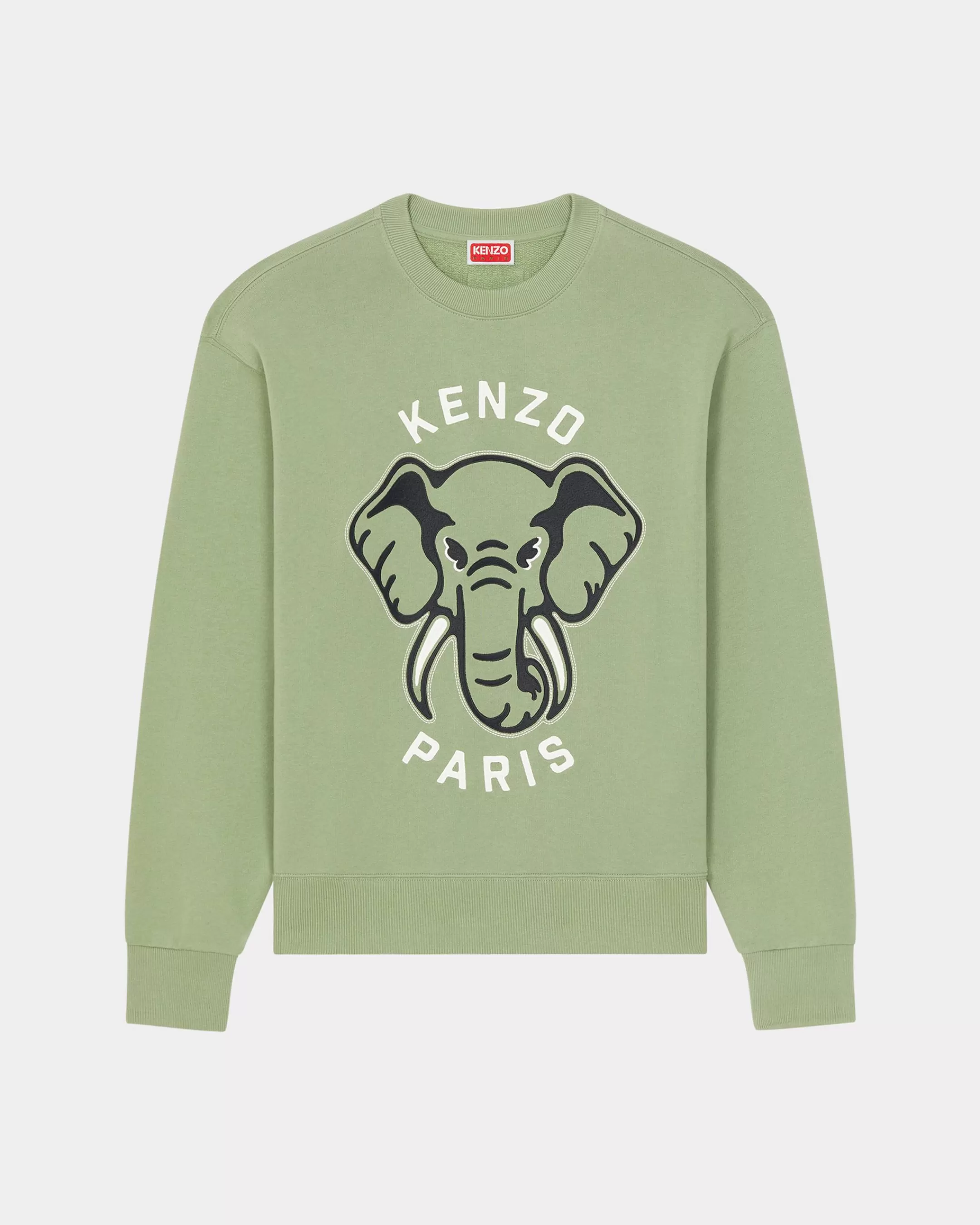 Sweatshirts and Hoodies*KENZO ' Elephant' embroidered sweatshirt Almond Green