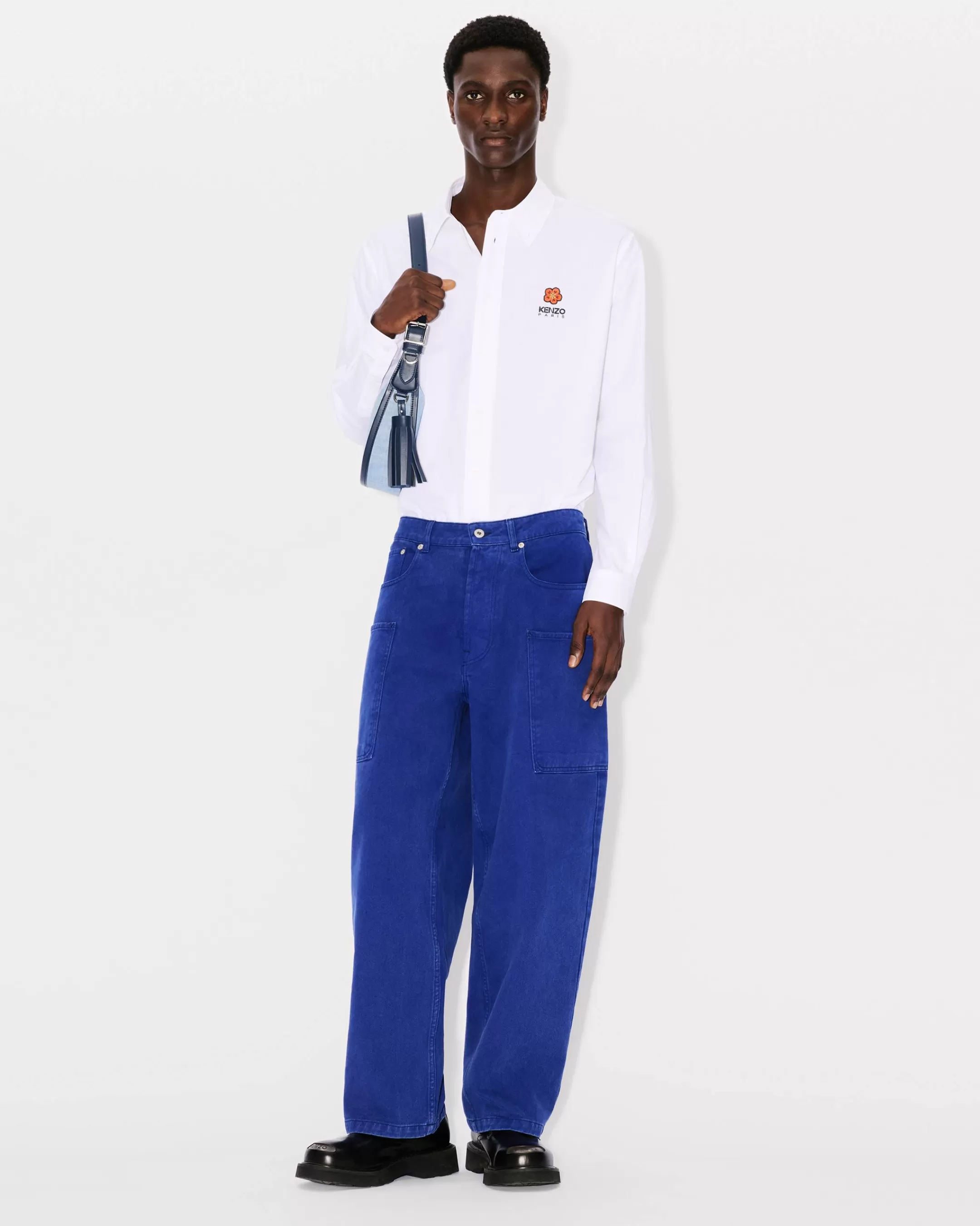 Denim | Pants and Shorts*KENZO ' Elephant Flag' cargo jeans Deep Sea Blue