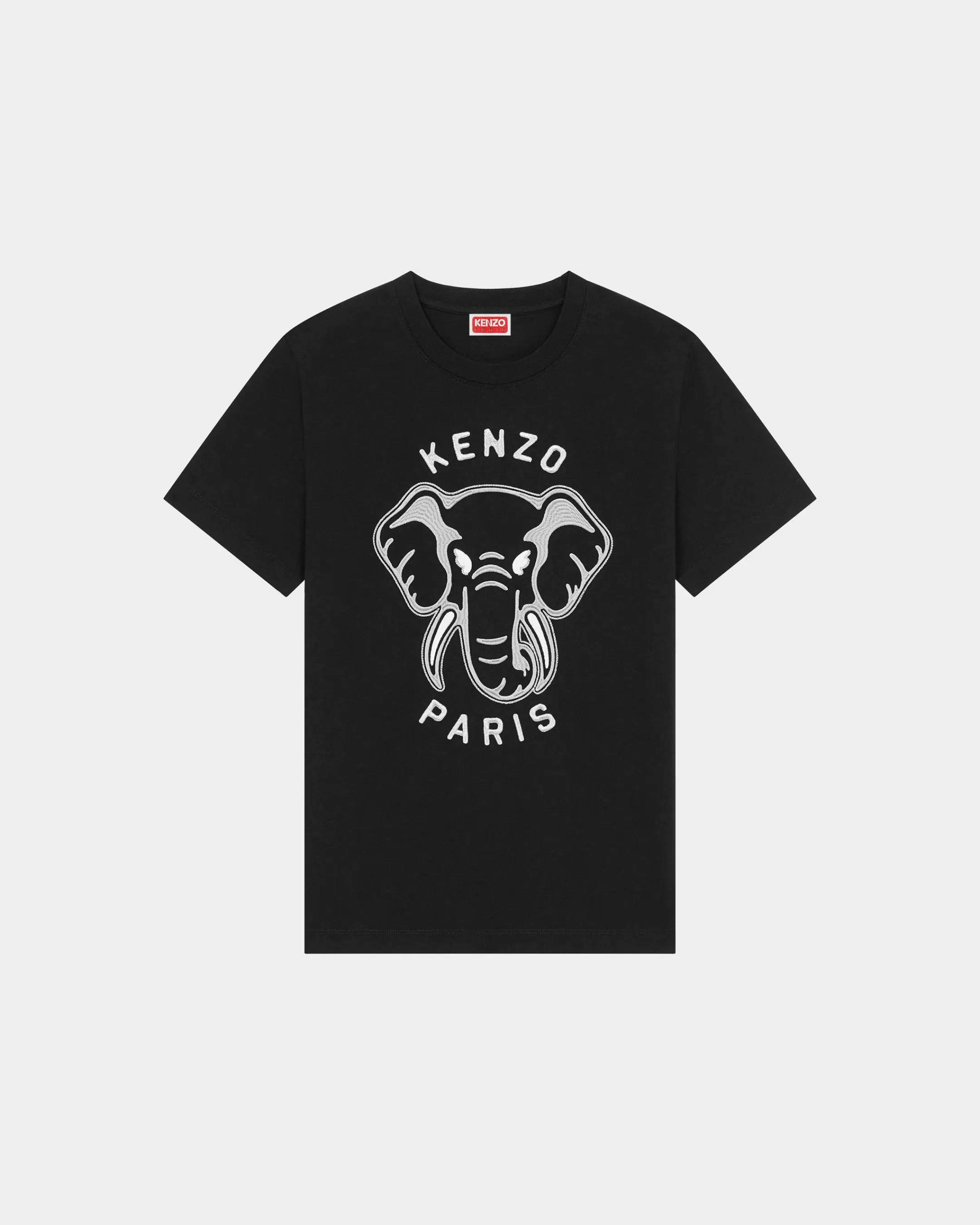 T-shirts and Polos*KENZO ' Elephant' loose embroidered T-shirt Black