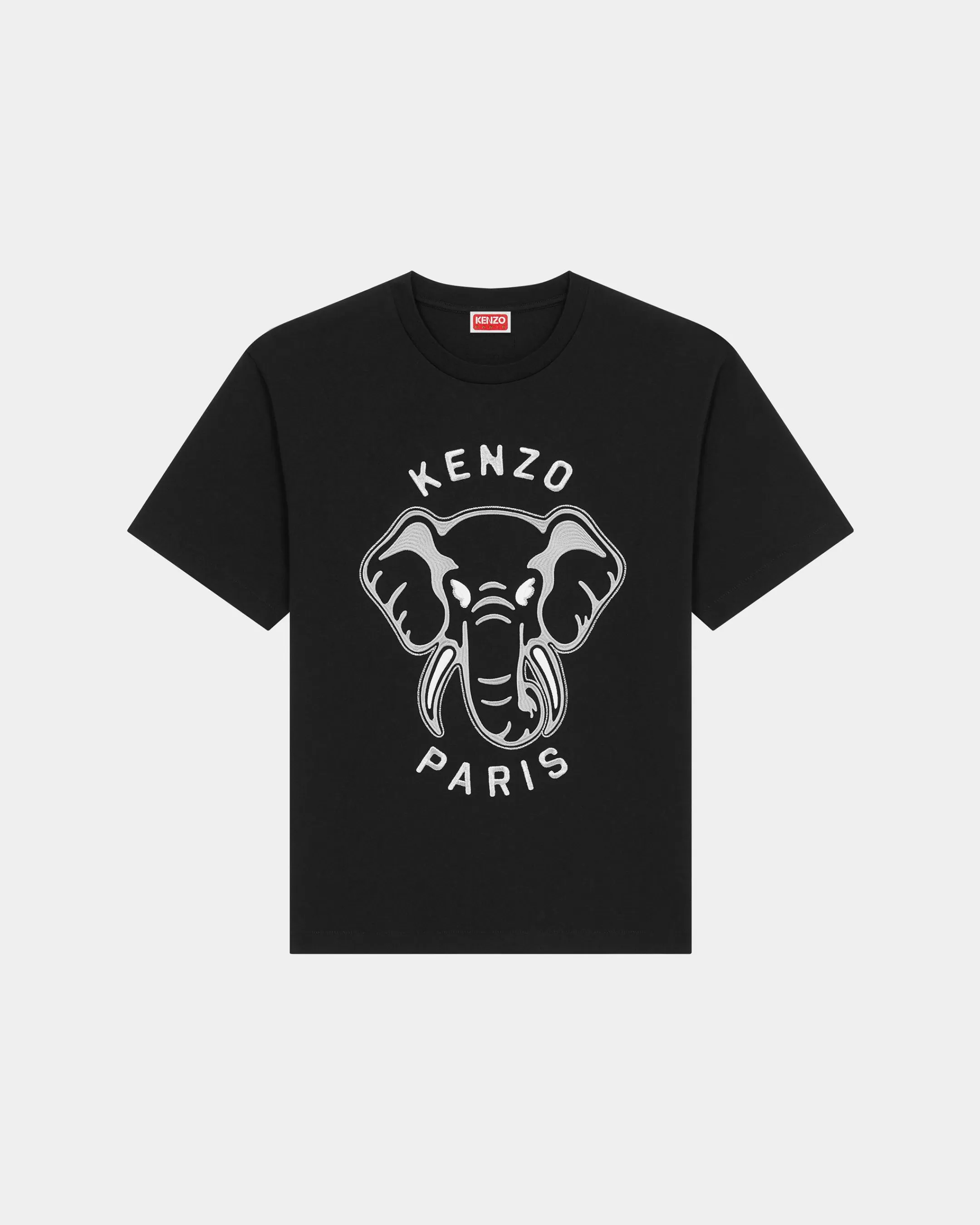 T-shirts and Polos*KENZO ' Elephant' oversized embroidered T-shirt Black