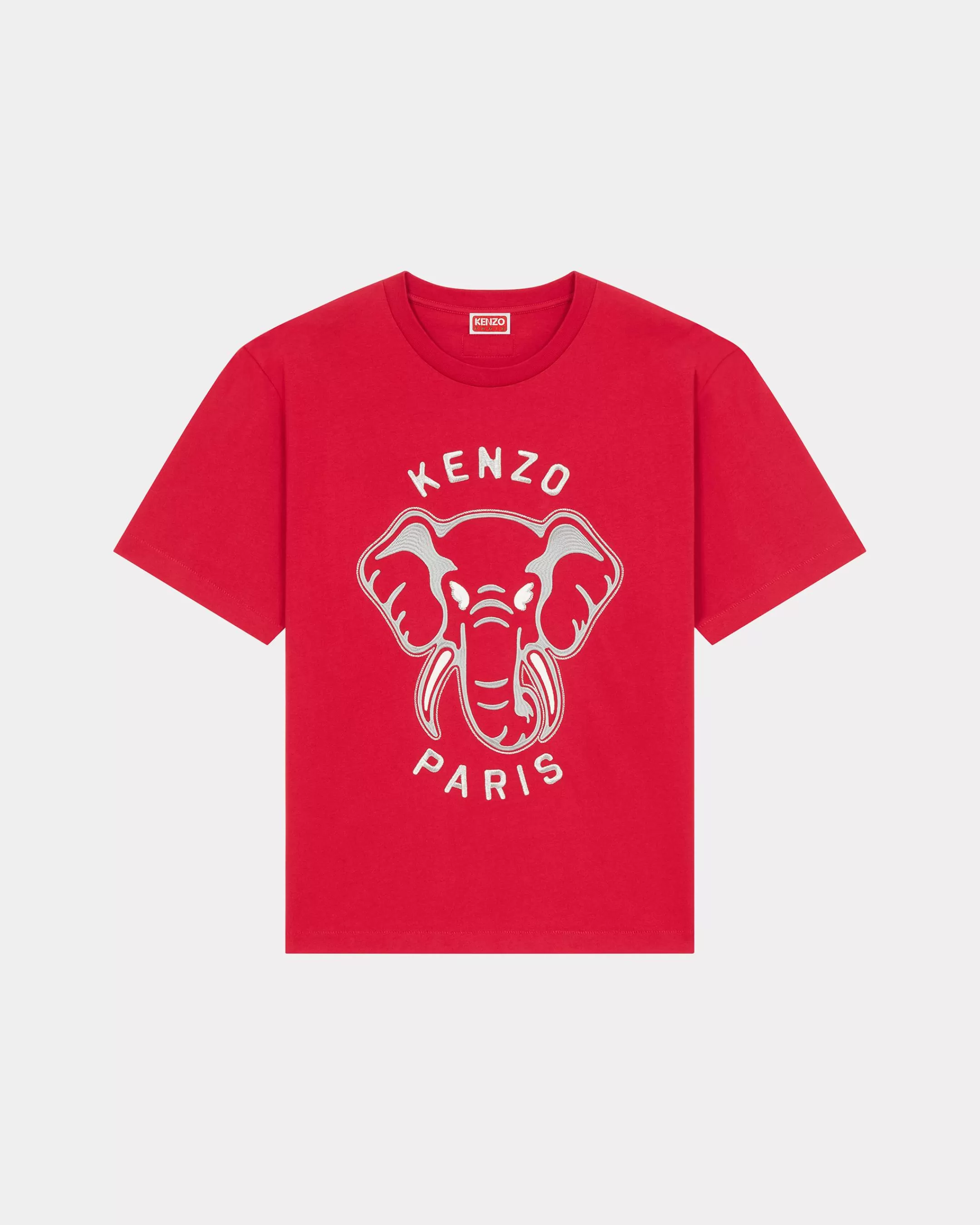 T-shirts and Polos*KENZO ' Elephant' oversized embroidered T-shirt Cherry