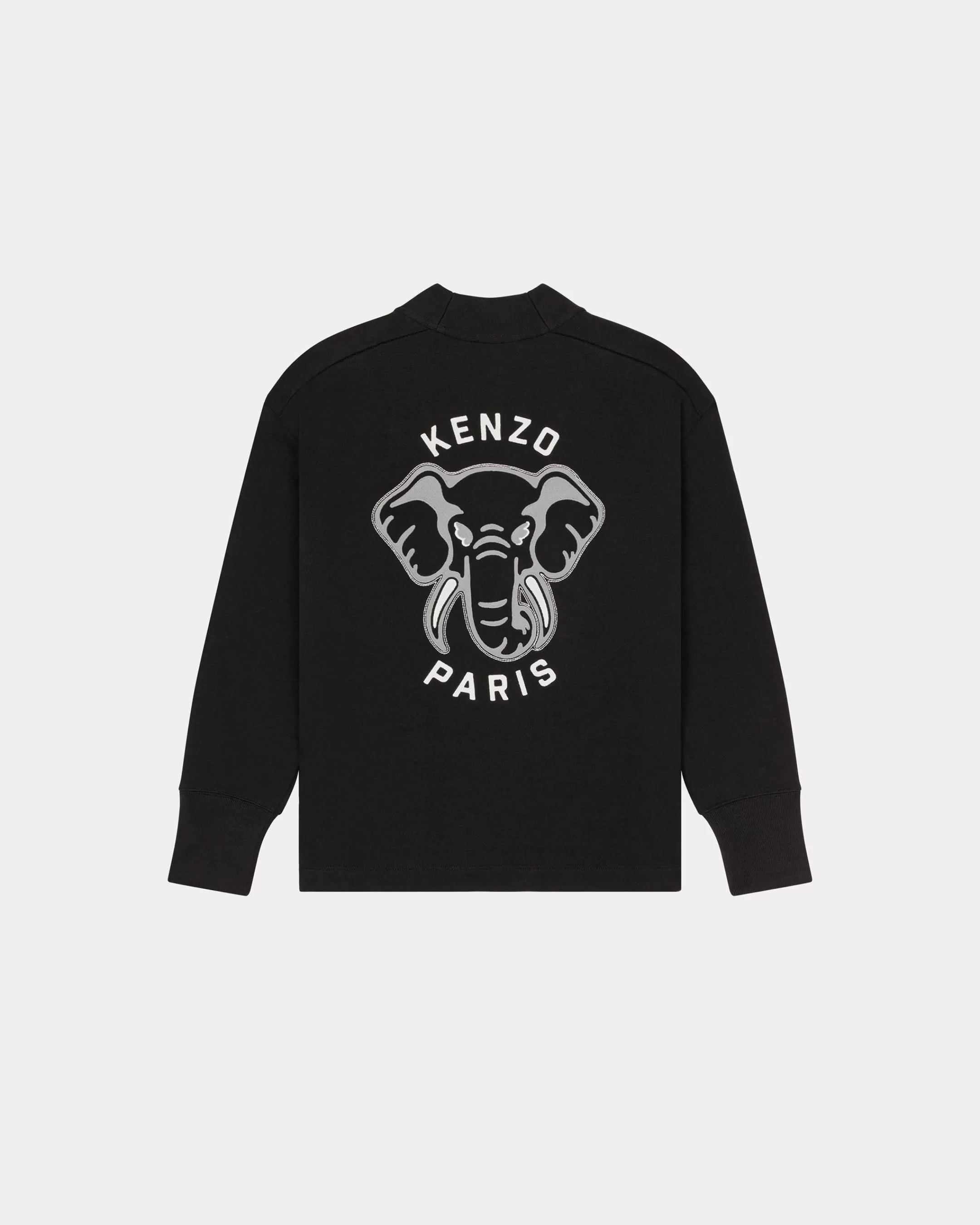 Knitwear | Sweatshirts and Hoodies*KENZO Elephant 'Varsity Jungle' cardigan Black