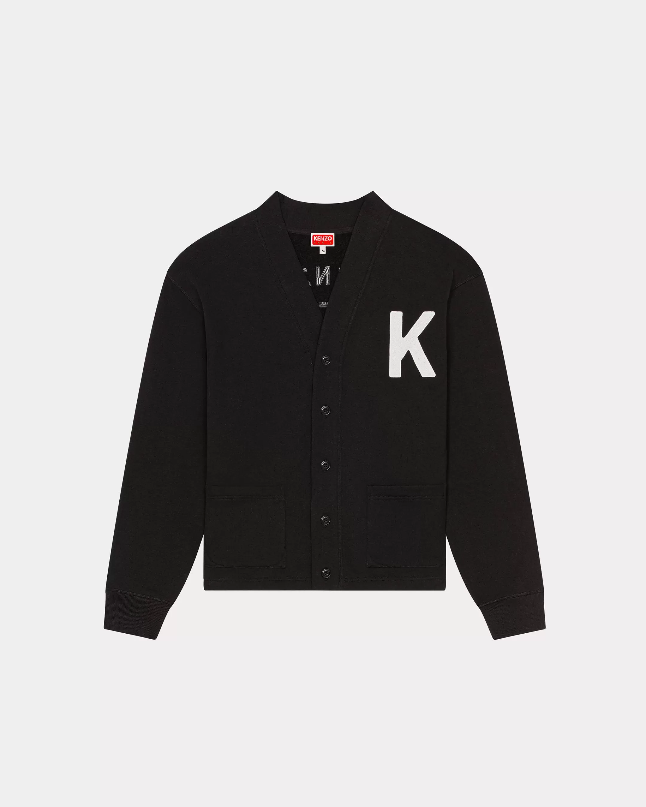 Sweatshirts and Hoodies*KENZO Elephant 'Varsity Jungle' embroidered cardigan Black