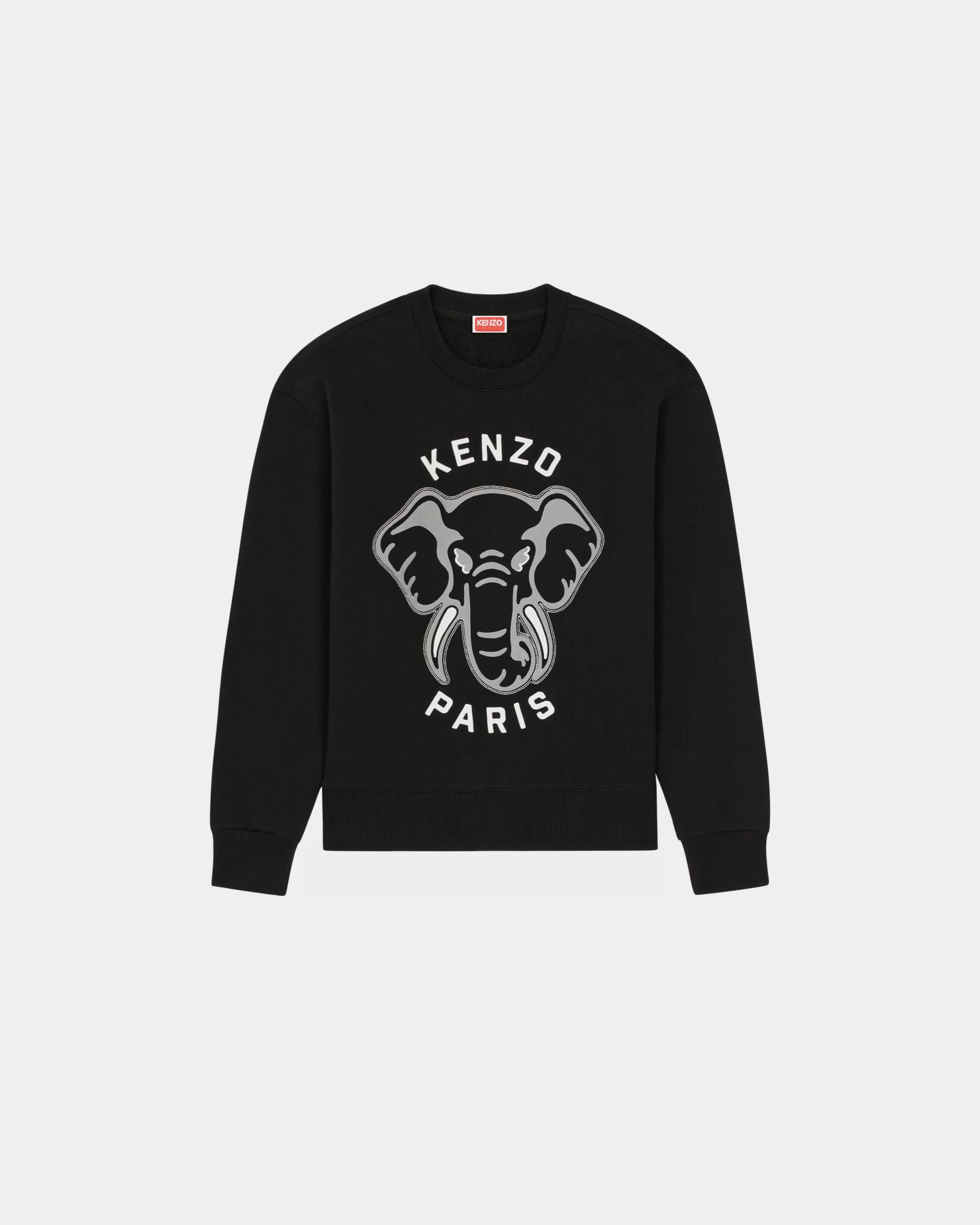 Sweatshirts and Hoodies*KENZO Elephant 'Varsity Jungle' embroidered sweatshirt Black