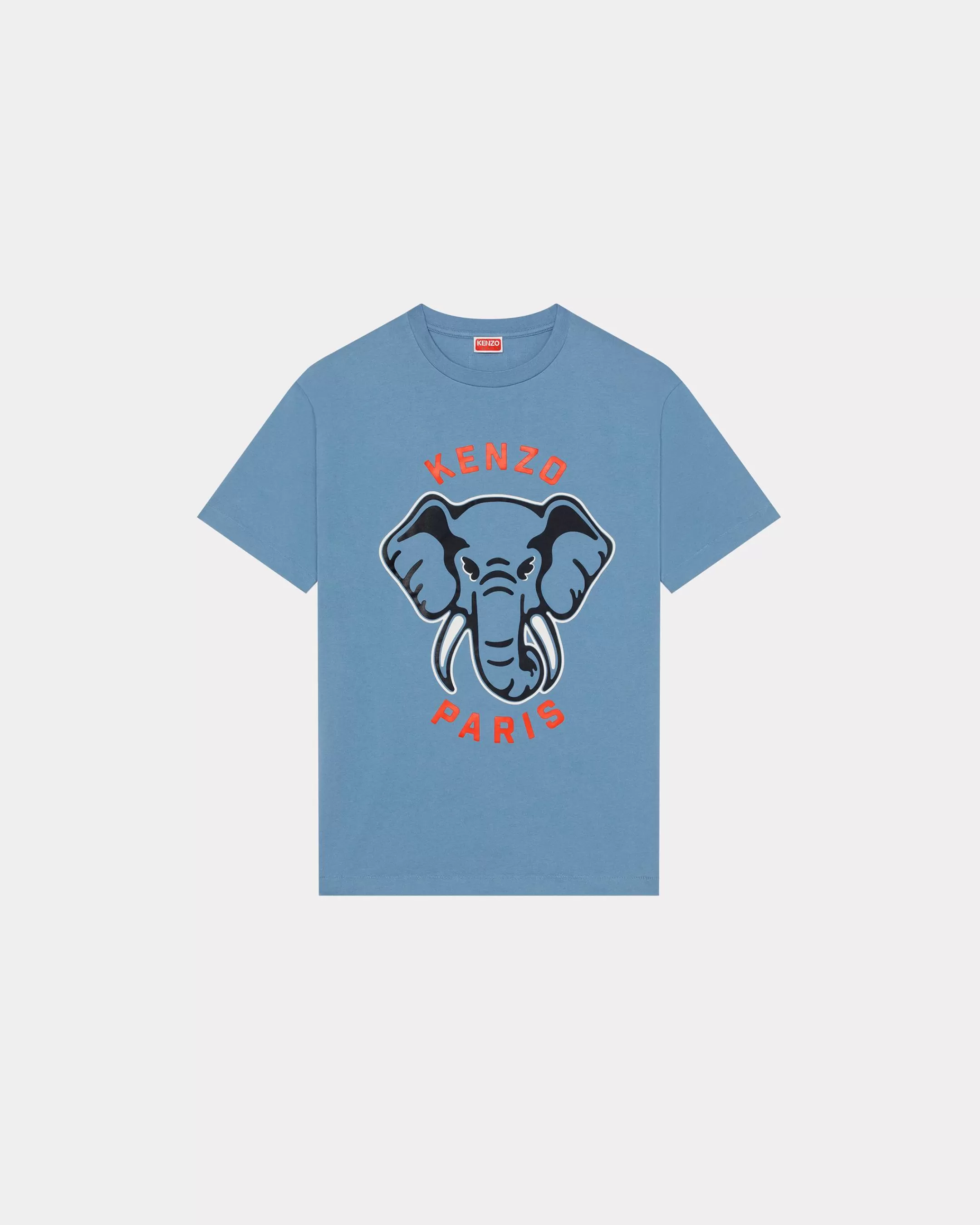 T-shirts and Polos*KENZO Elephant 'Varsity Jungle' oversize T-shirt Cyan