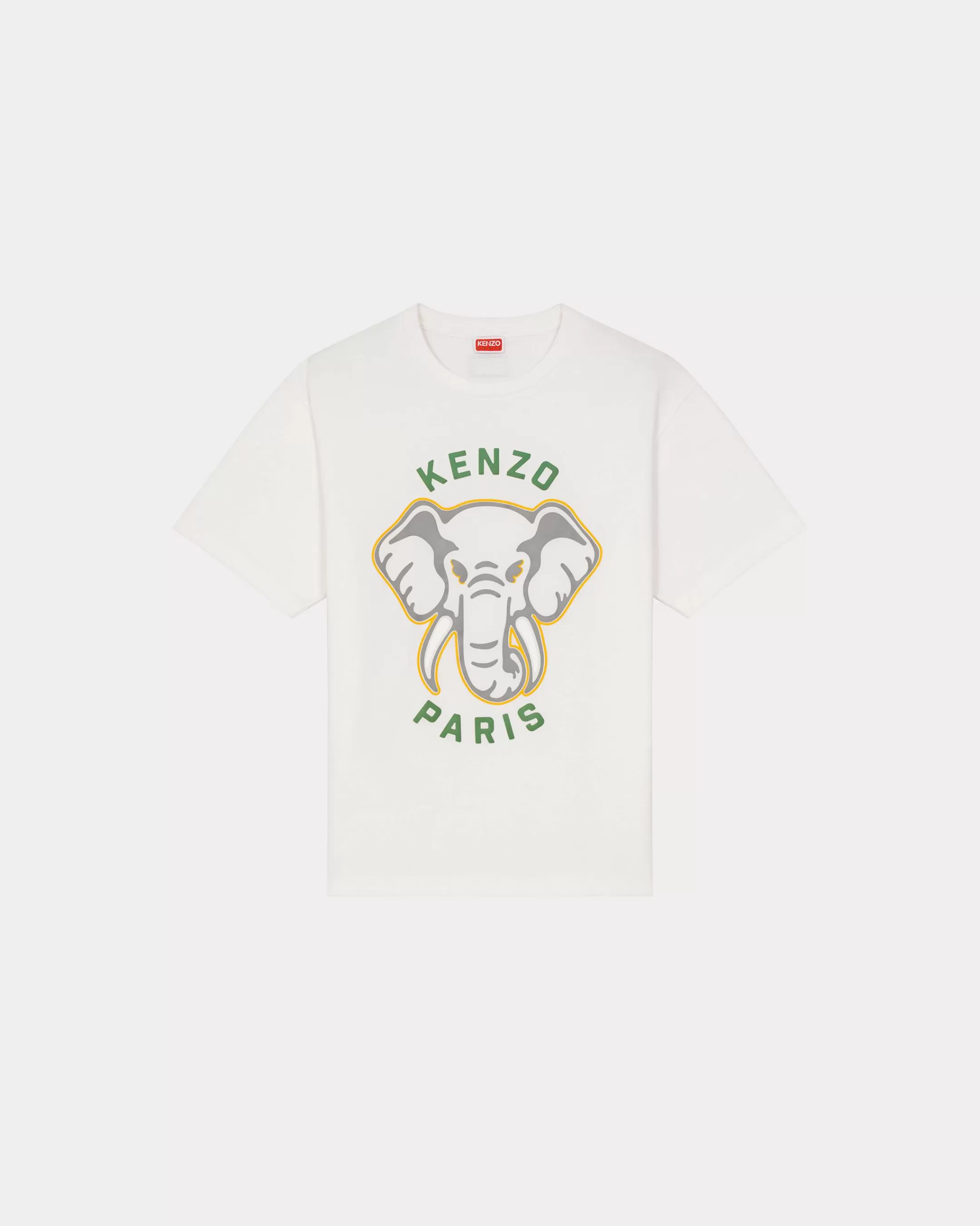 T-shirts and Polos*KENZO Elephant 'Varsity Jungle' oversize T-shirt Off White