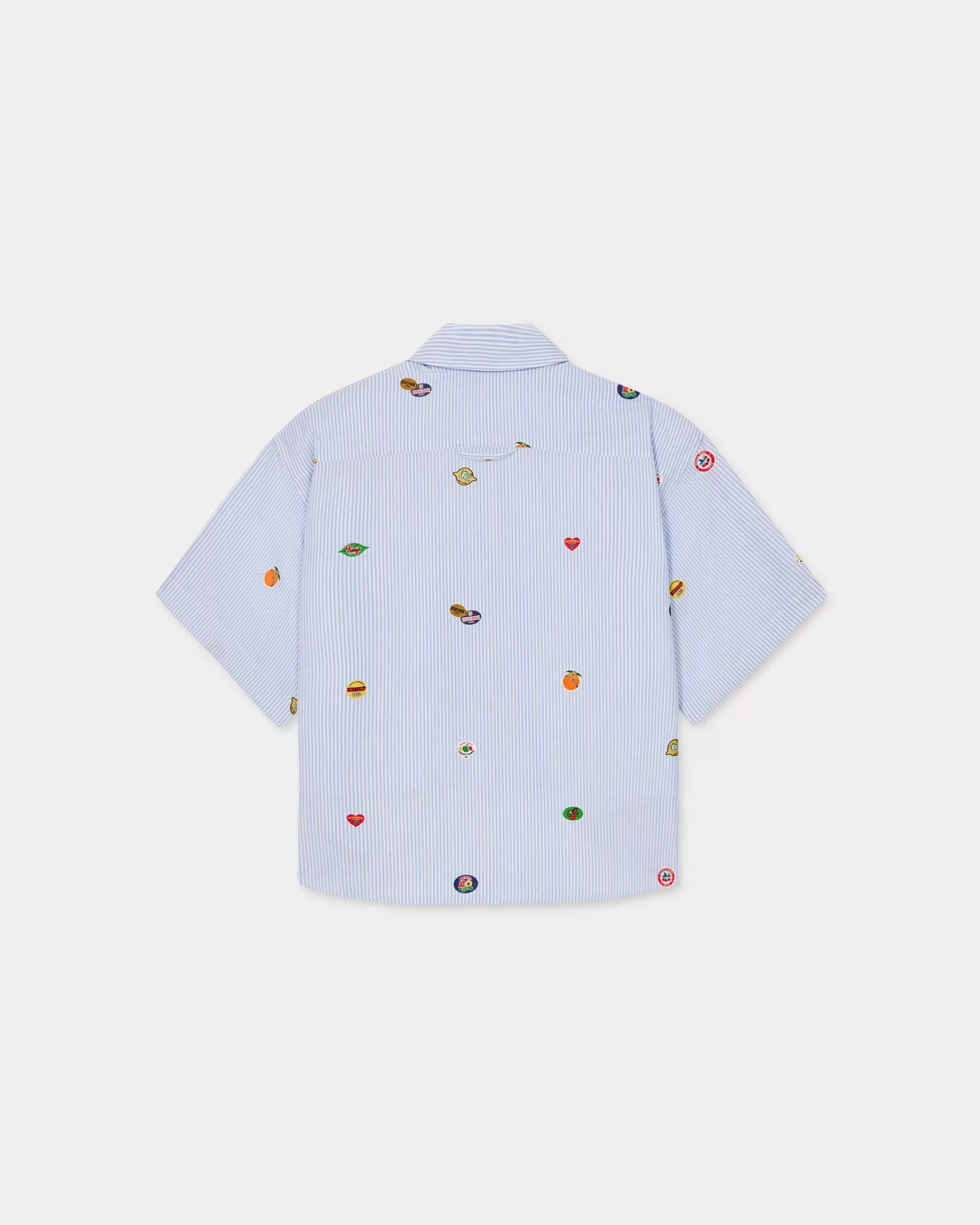 Shirts and Tops*KENZO ' Fruit Stickers' cropped shirt Sky Blue