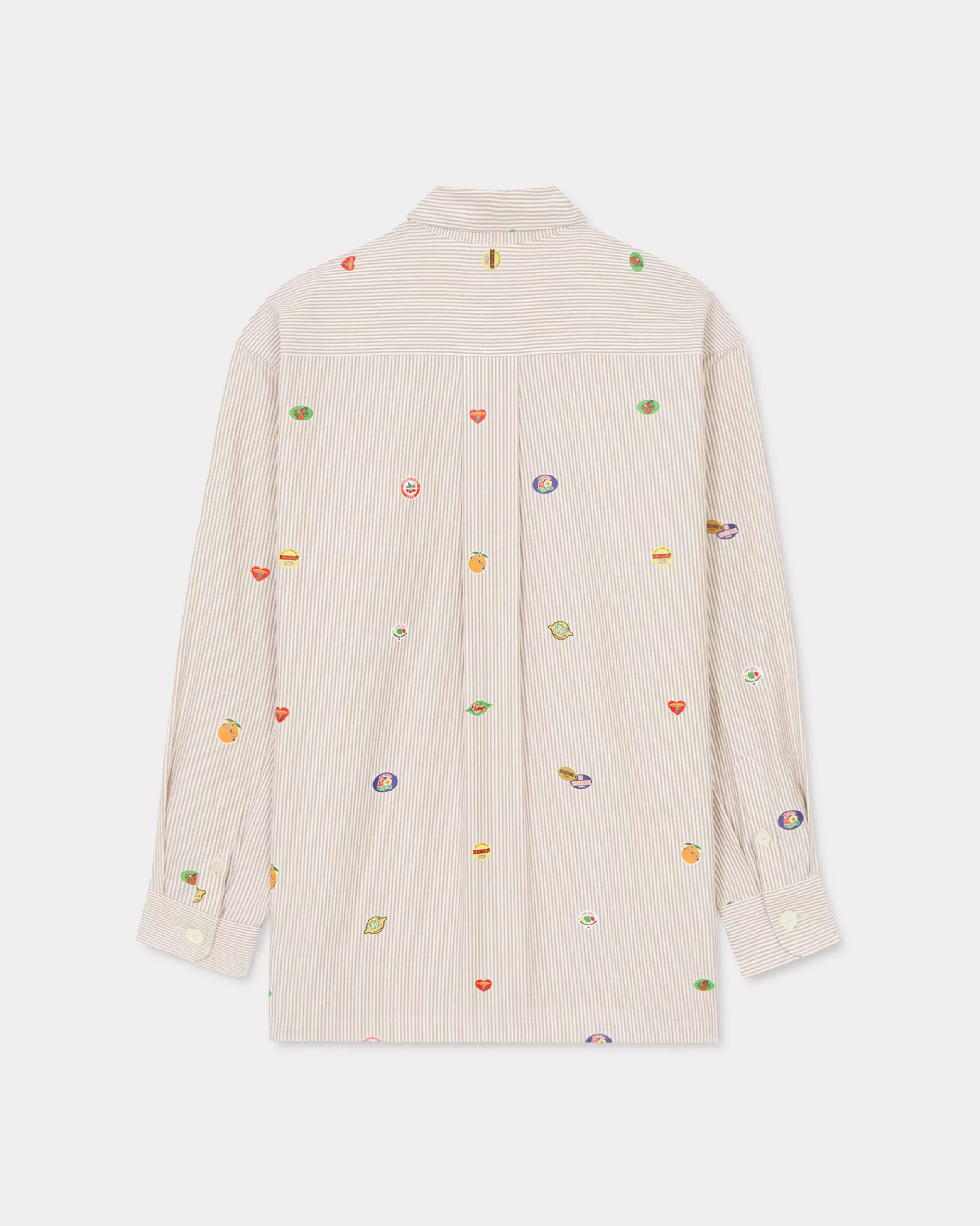 Shirts*KENZO ' Fruit Stickers' oversized shirt Camel