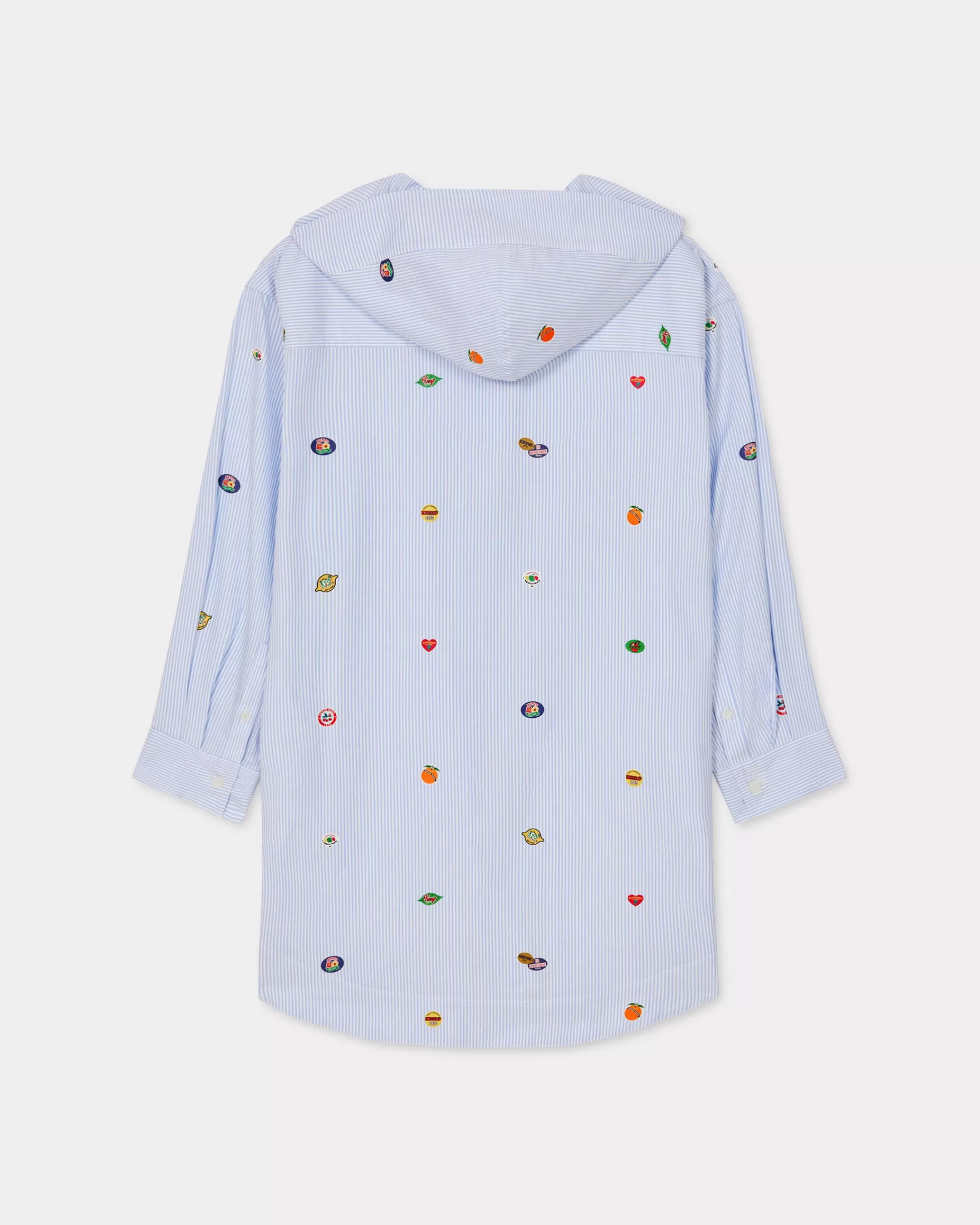 Dresses and Skirts*KENZO ' Fruit stickers' shirt dress Sky Blue