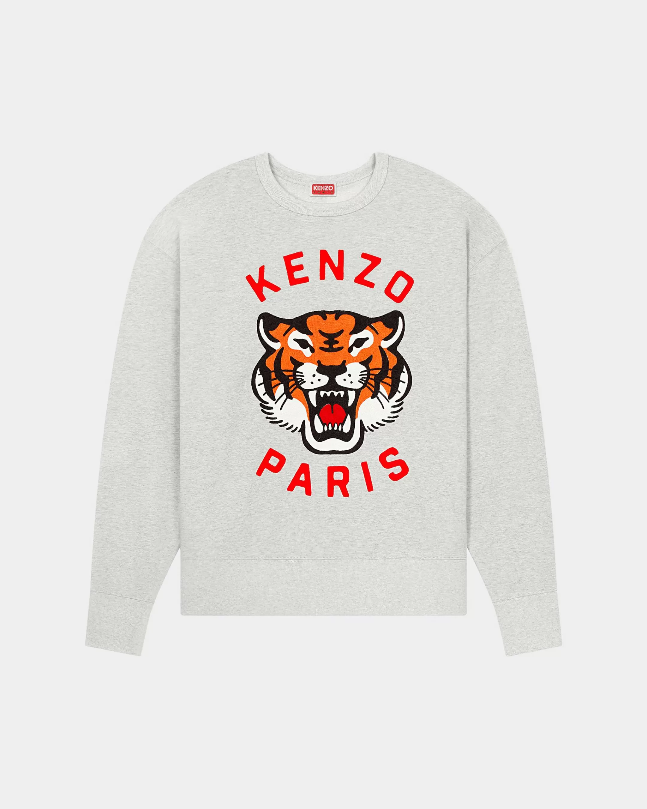 Sweatshirts and Hoodies | Sweatshirts and Hoodies*KENZO ' Lucky Tiger' embroidered oversized genderless sweatshirt Pale Grey