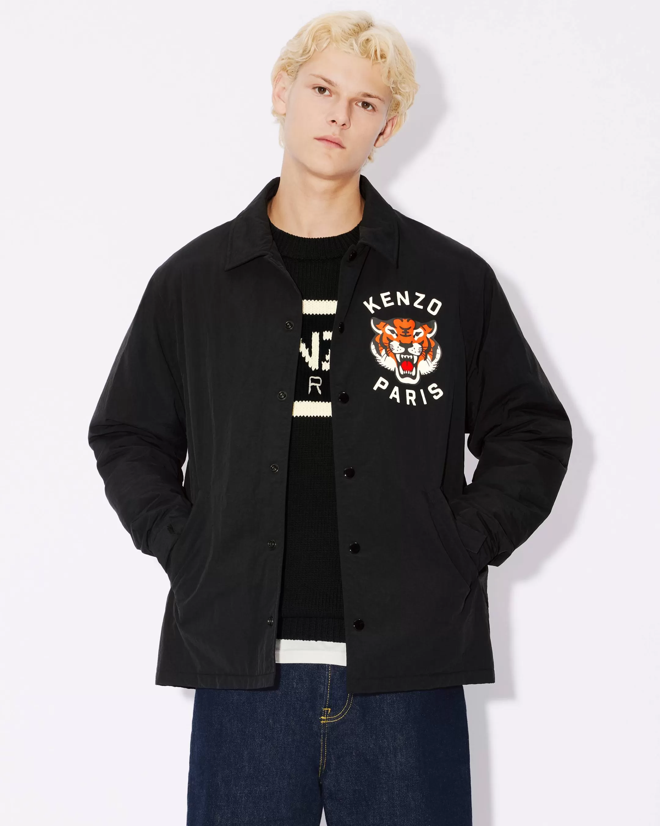 Jackets and Coats | Gifts*KENZO ' Lucky Tiger' quilted coach jacket Black