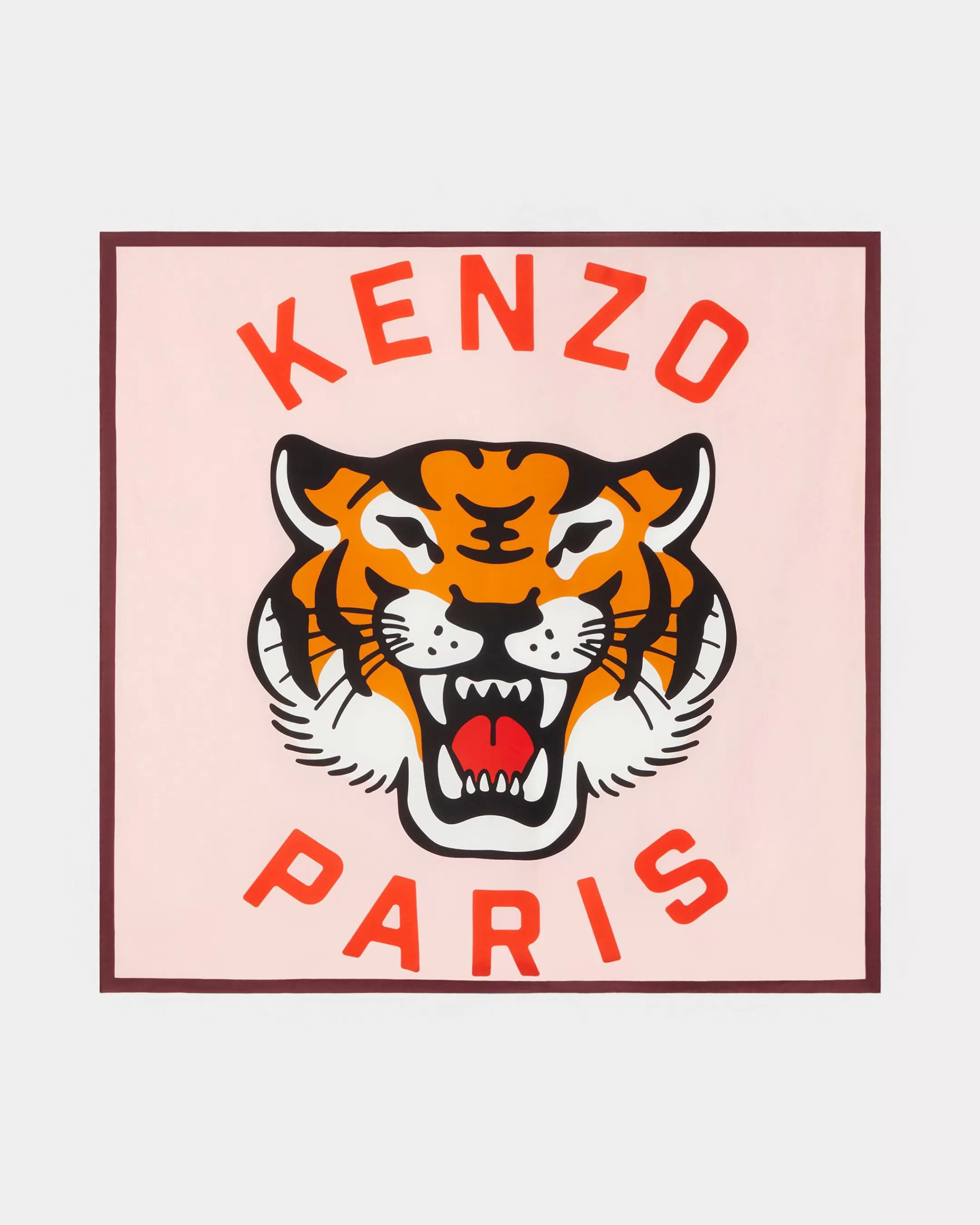 Gifts | Gifts*KENZO ' Lucky Tiger' silk square Faded Pink