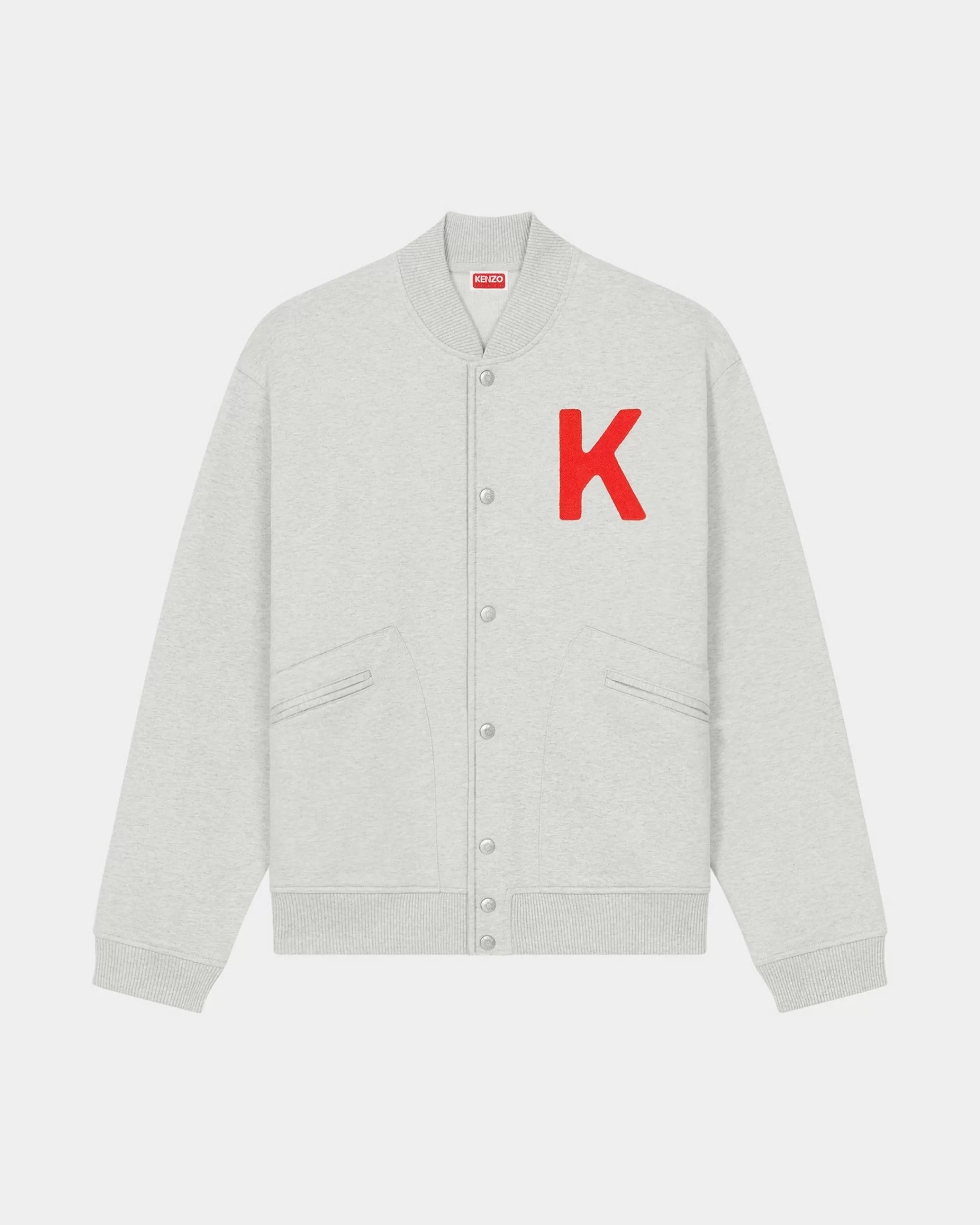 Sweatshirts and Hoodies | Sweatshirts and Hoodies*KENZO ' Lucky Tiger Varsity' embroidered genderless bomber jacket Pale Grey